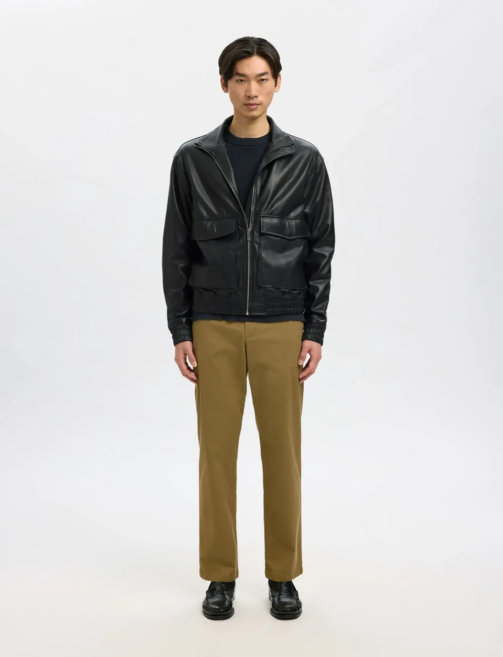 Selected - SLHDANE LS KNIT STRUCTURE CREW NECK NOOS - rundhalsad - sky captain - 4