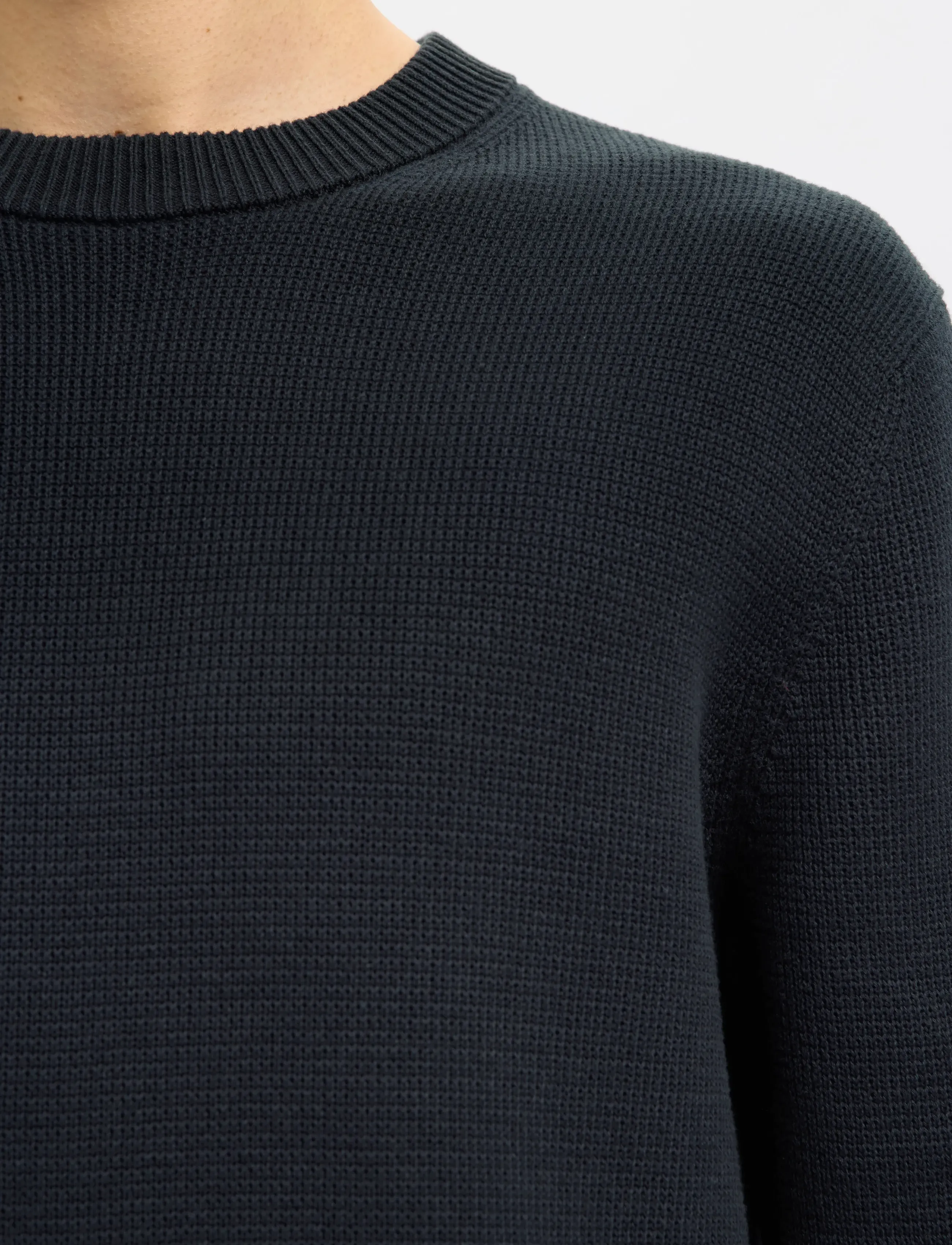 Selected - SLMDANE LS KNIT STRUCTURE CREW NECK NOOS - rundhals - sky captain - 5