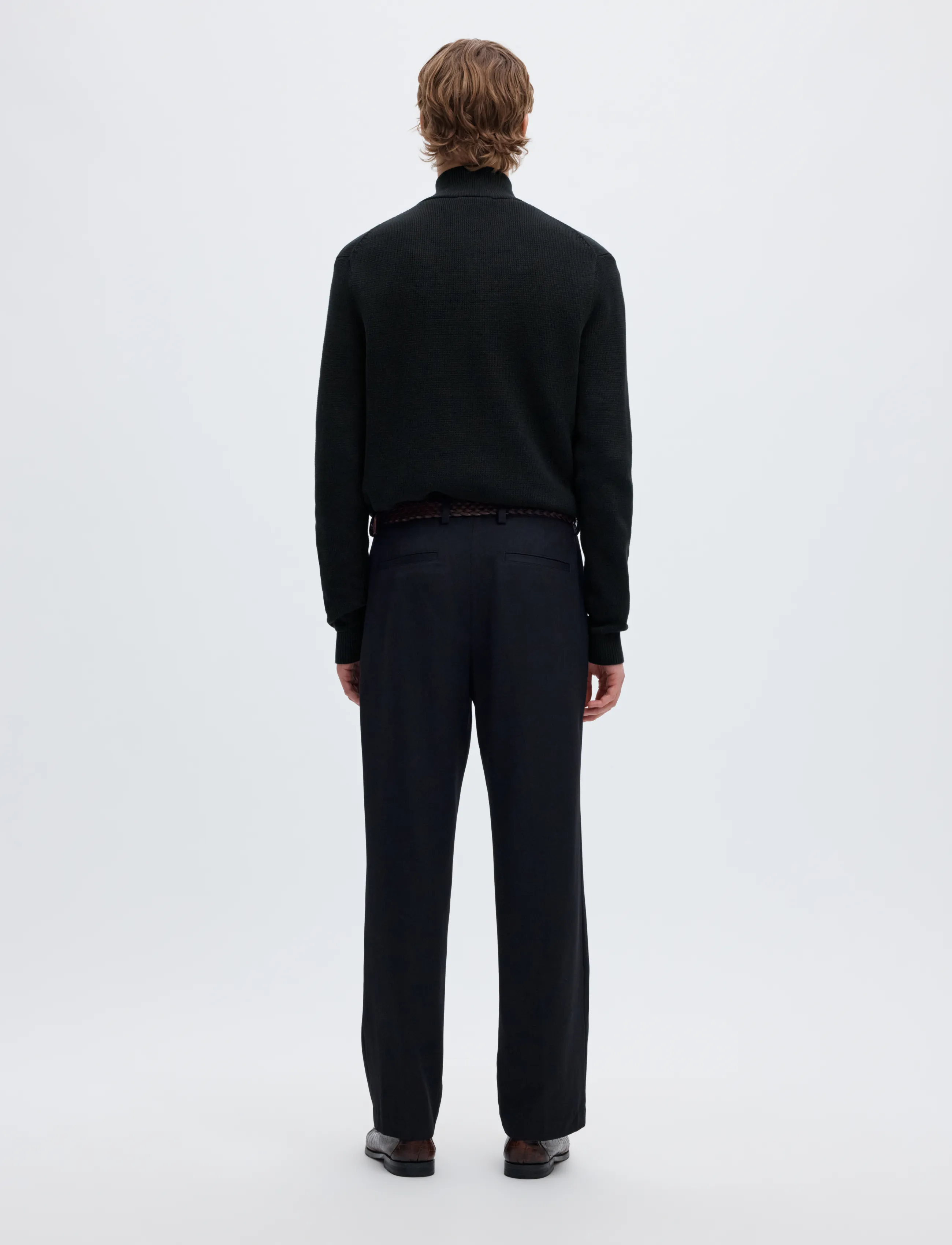 Selected - SLMDANE LS KNIT REG STRUC HALF ZIP NOOS - pullover mit halbem reißverschluss - black - 2