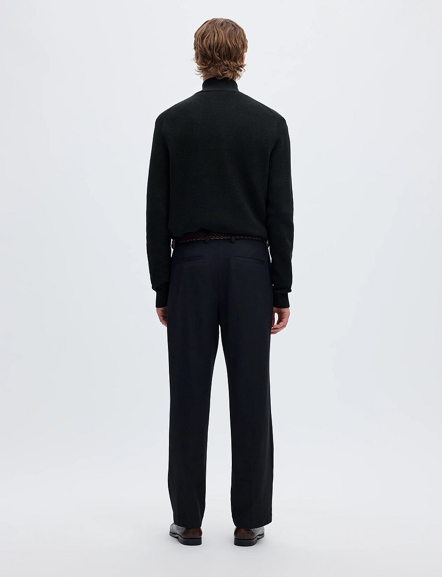 Selected - SLMDANE LS KNIT REG STRUC HALF ZIP NOOS - pullover mit halbem reißverschluss - black - 2