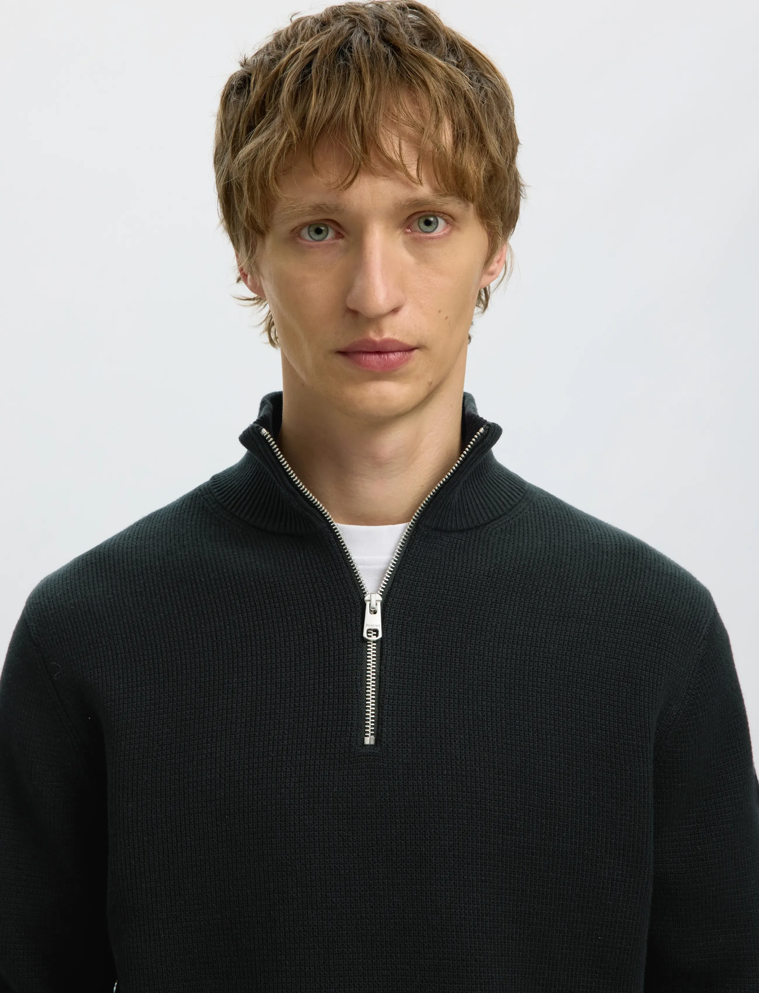 Selected Slmdane Ls Knit Structure Half Zip Noos (SEL16092601