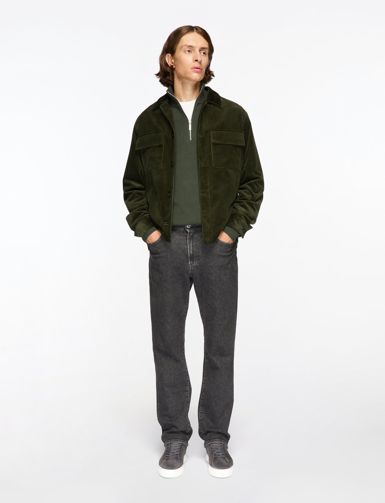 Selected - SLMDANE LS KNIT STRUCTURE HALF ZIP NOOS - pullover mit halbem reißverschluss - deep forest - 2