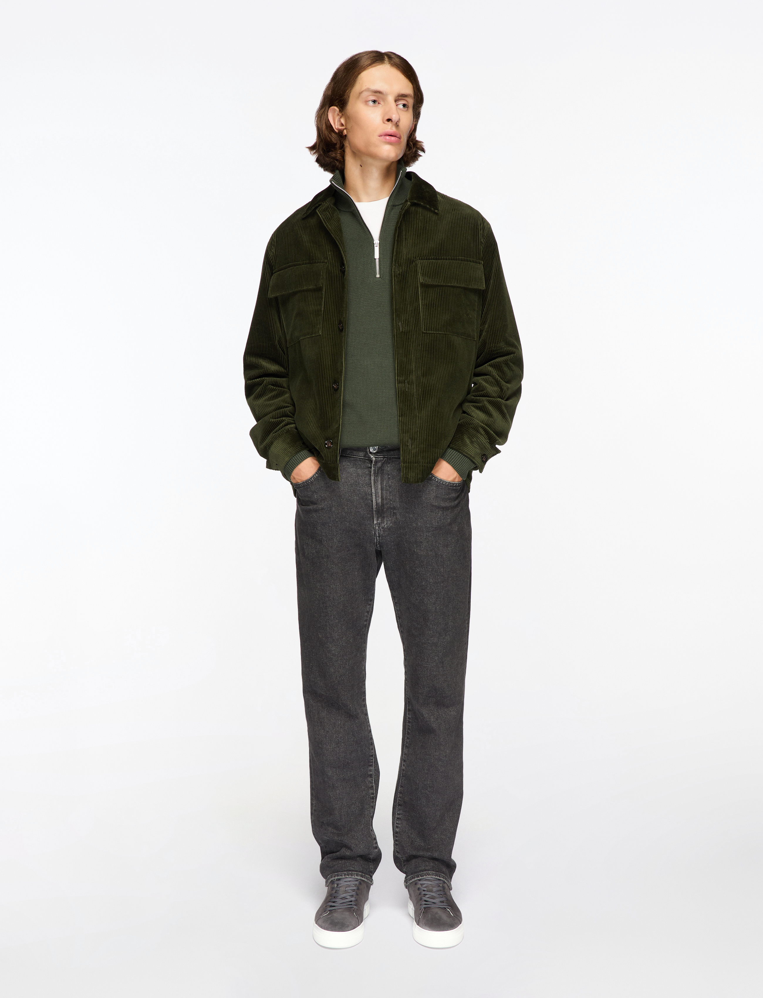 Selected - SLMDANE LS KNIT STRUCTURE HALF ZIP NOOS - hálfrenndar peysur - deep forest - 2