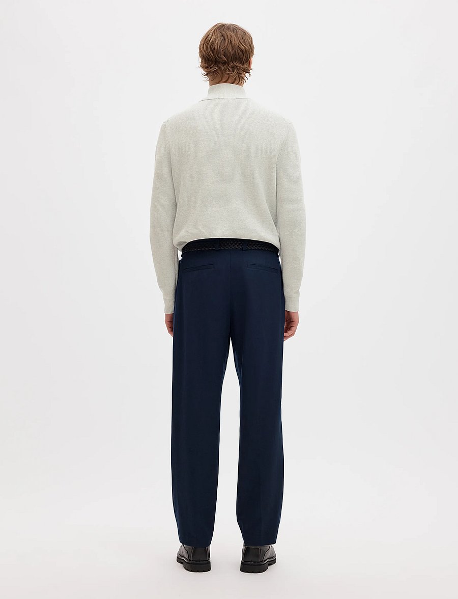 Selected - SLMDANE LS KNIT REG STRUC HALF ZIP NOOS - pullover mit halbem reißverschluss - light grey melange - 2