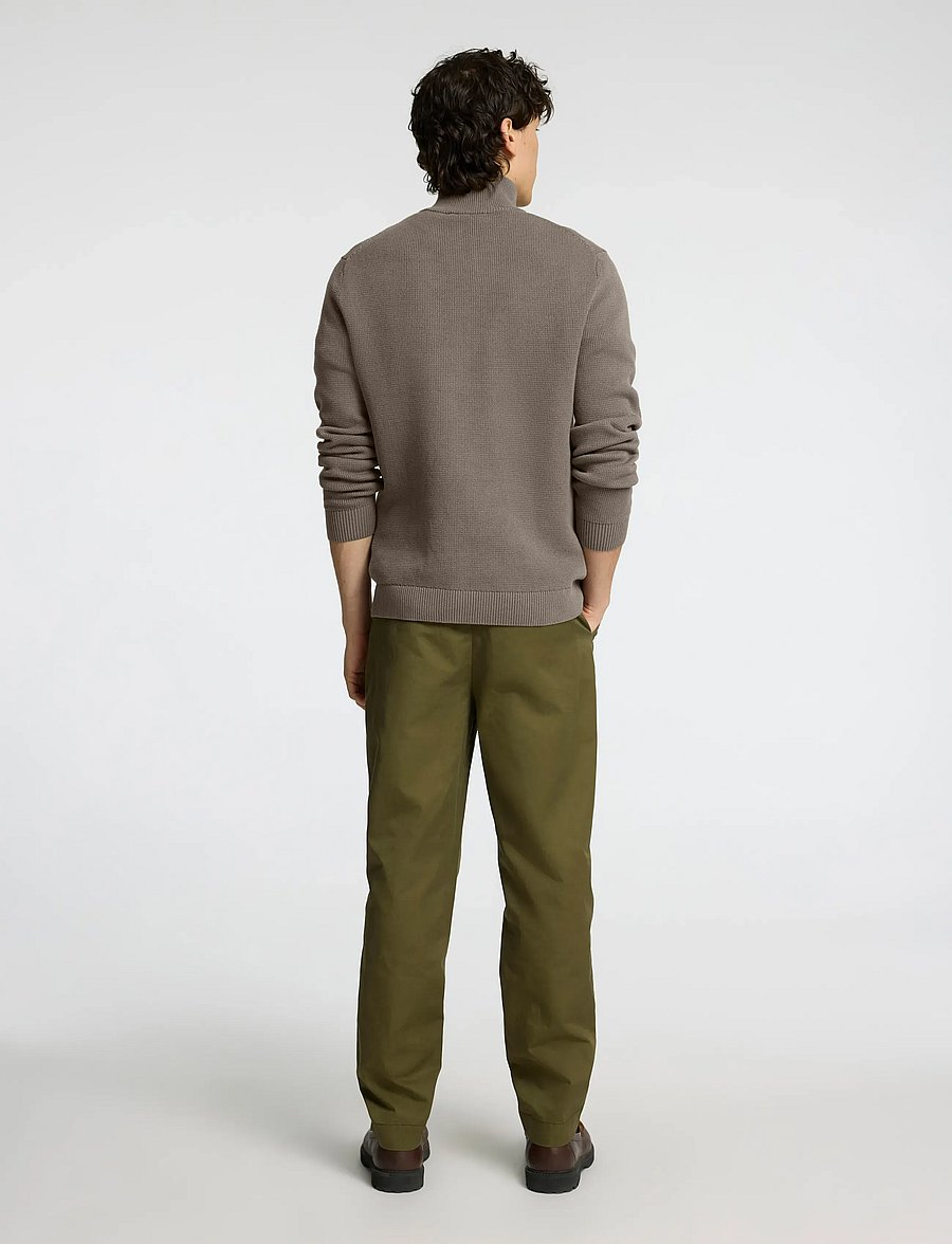 Selected - SLMDANE LS KNIT REG STRUC HALF ZIP NOOS - pullover mit halbem reißverschluss - morel - 2