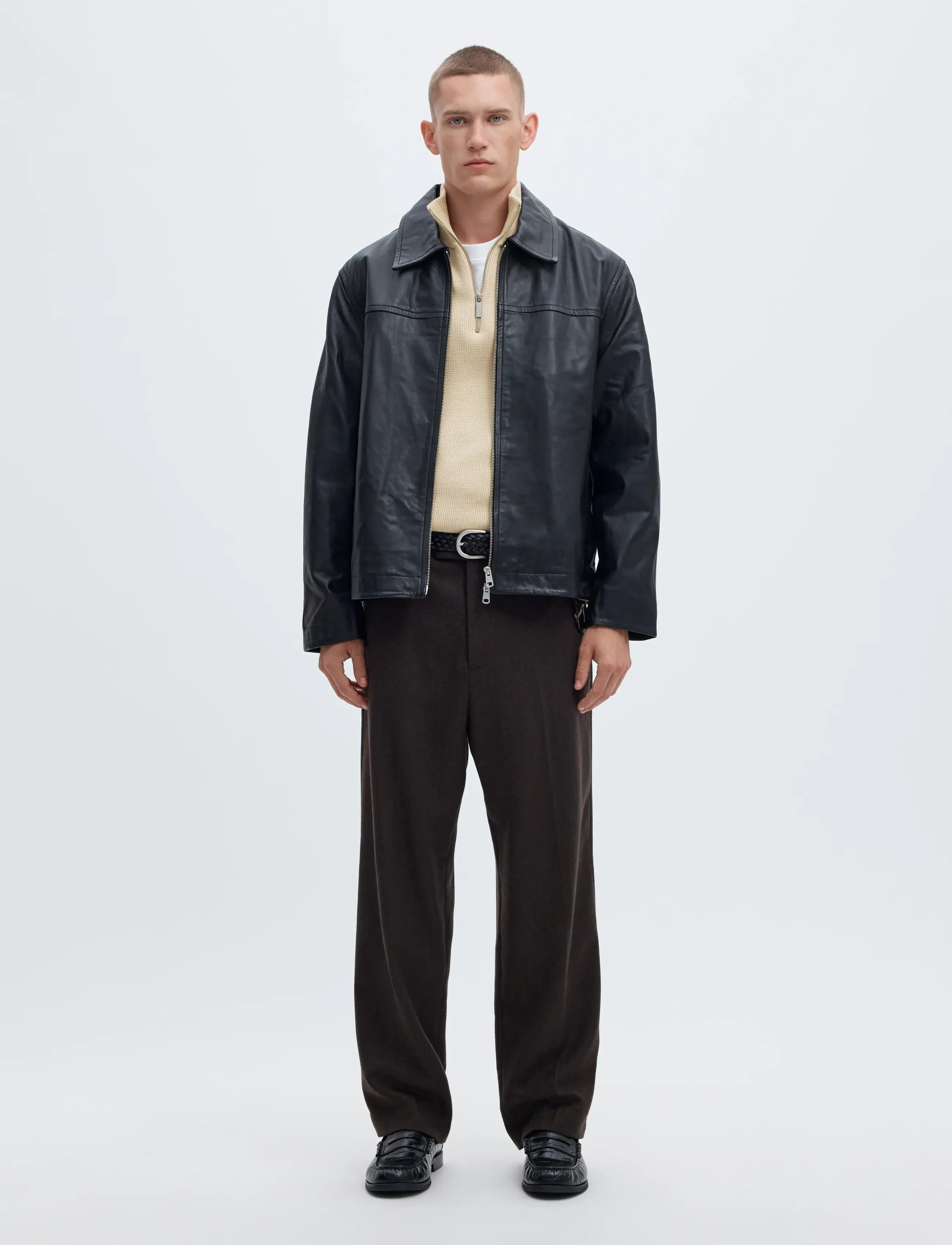 Selected - SLMDANE LS KNIT STRUCTURE HALF ZIP NOOS - pullover mit halbem reißverschluss - oatmeal - 5