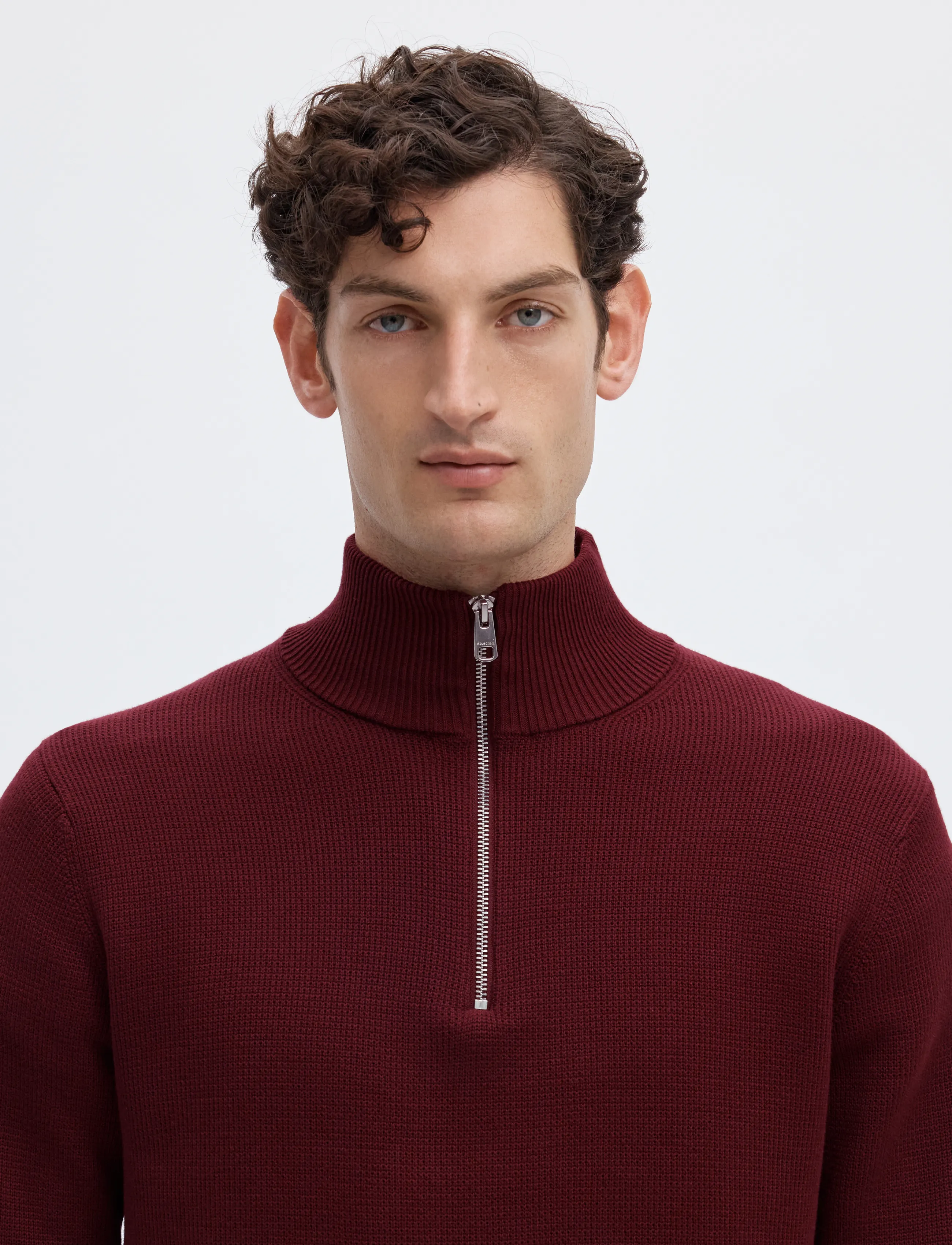 Selected - SLMDANE LS KNIT STRUCTURE HALF ZIP NOOS - half zip-tröjor - tawny port - 4