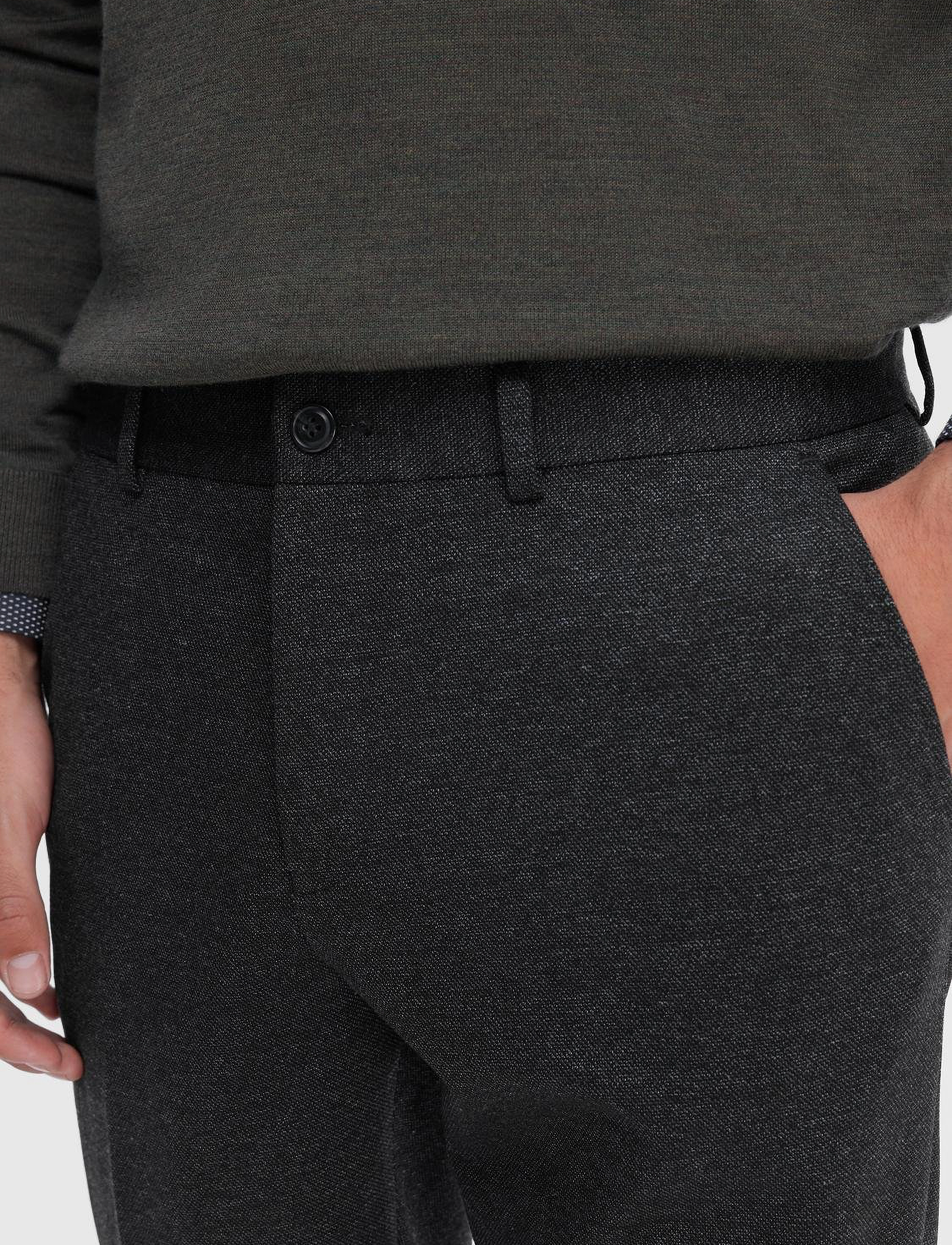 Selected - SLHSLIM-AITORJERSEY D.GR TRS FLEX B NOOS - dark grey melange - 4