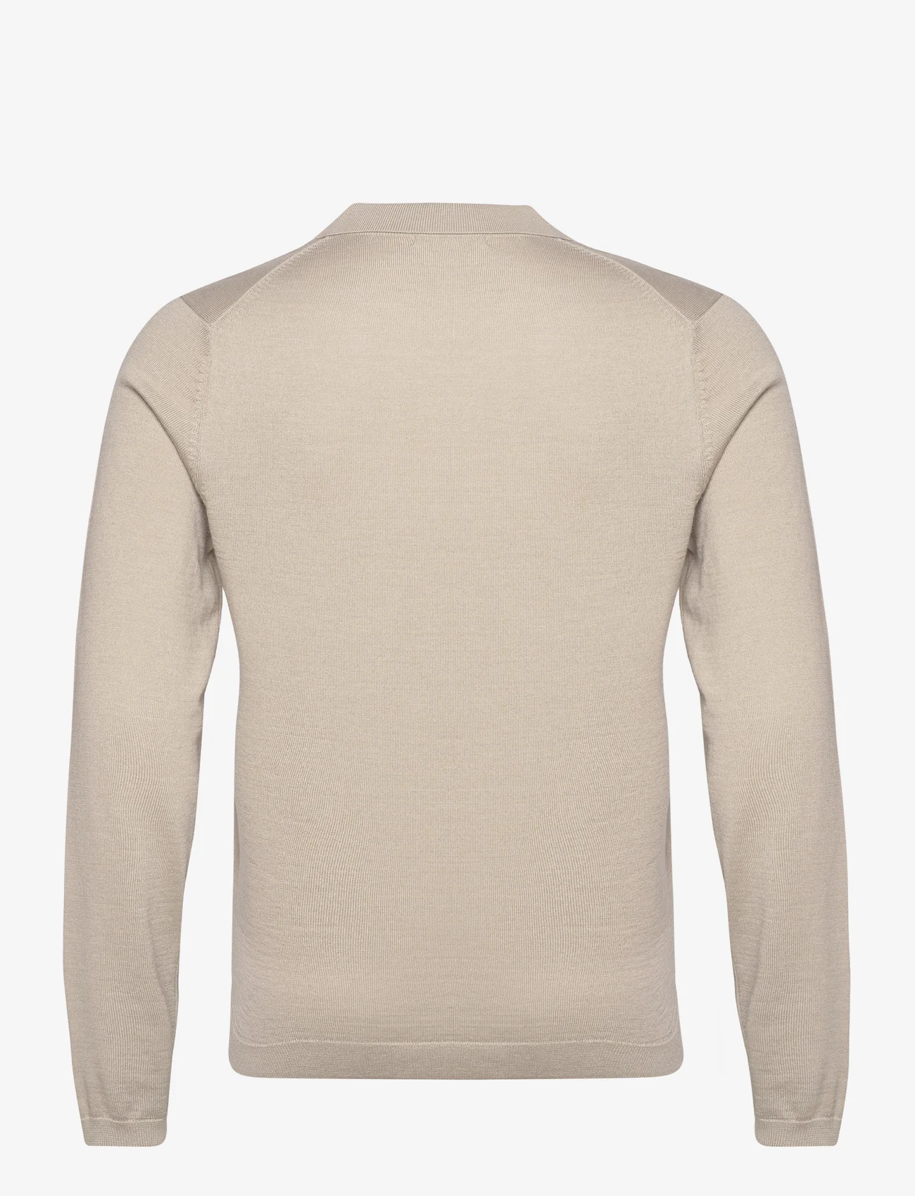 Selected Homme - SLHTOWN LS KNIT OPEN POLO - neulotut poolot - pure cashmere - 1
