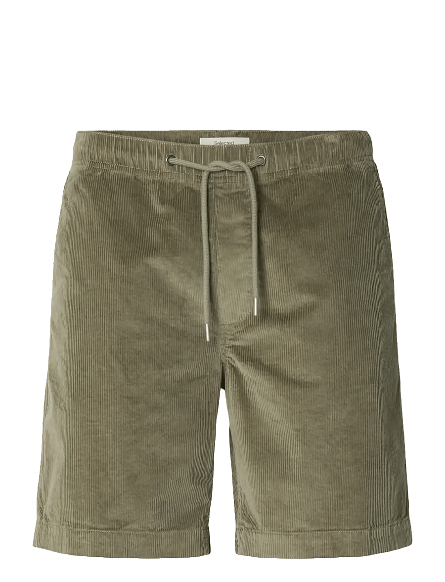 Selected - SLHREGULAR-JACE CORDUROY SHORTS NOOS - freizeitshorts - vetiver - 1