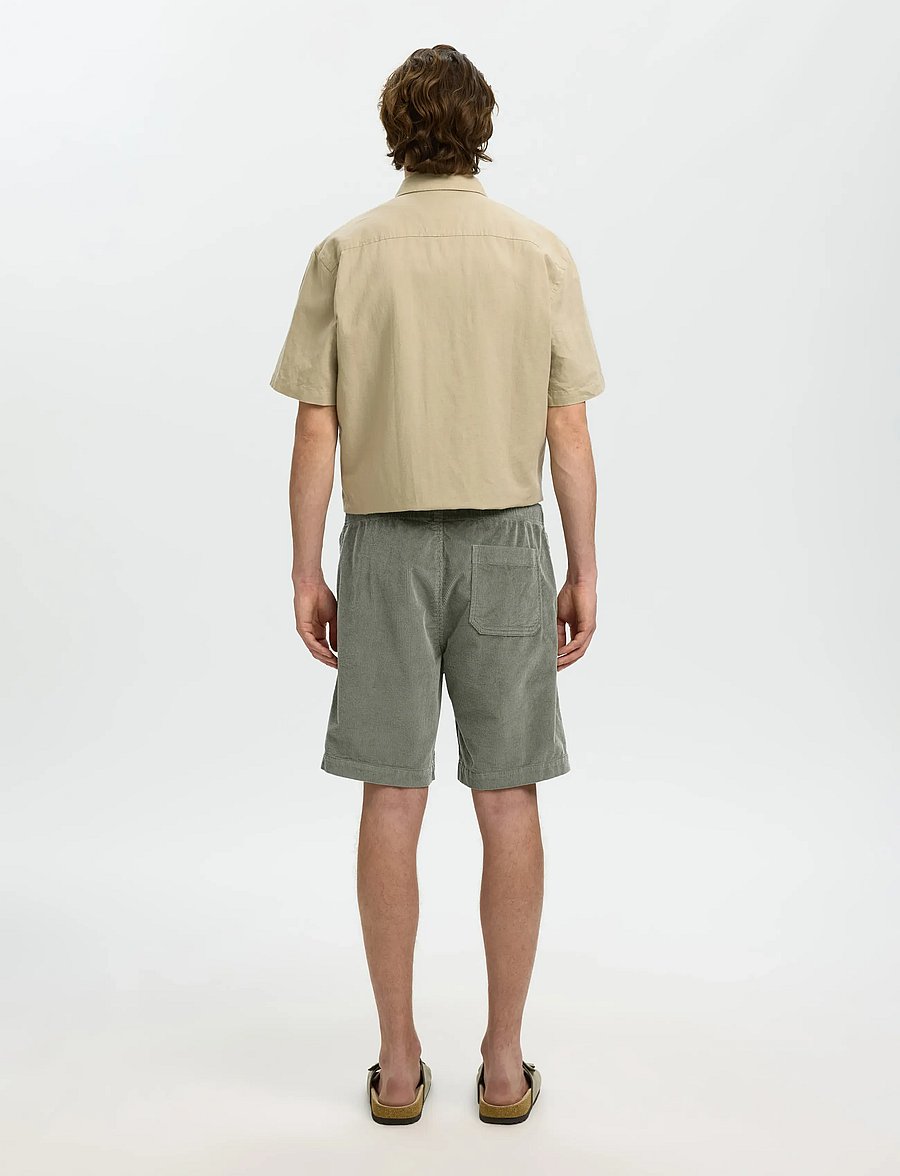 Selected - SLHREGULAR-JACE CORDUROY SHORTS NOOS - freizeitshorts - vetiver - 2