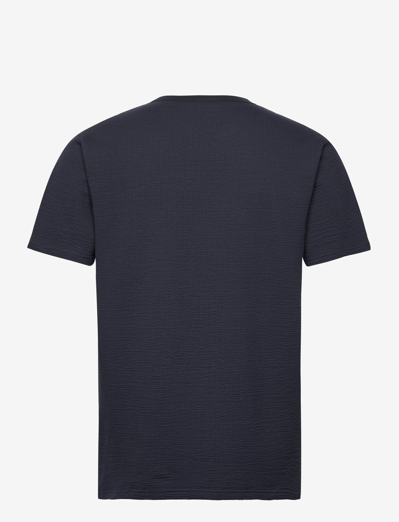 Selected - SLHSANDER SEERSUCKER SS O-NECK TEE - kortärmade t-shirts - sky captain - 2