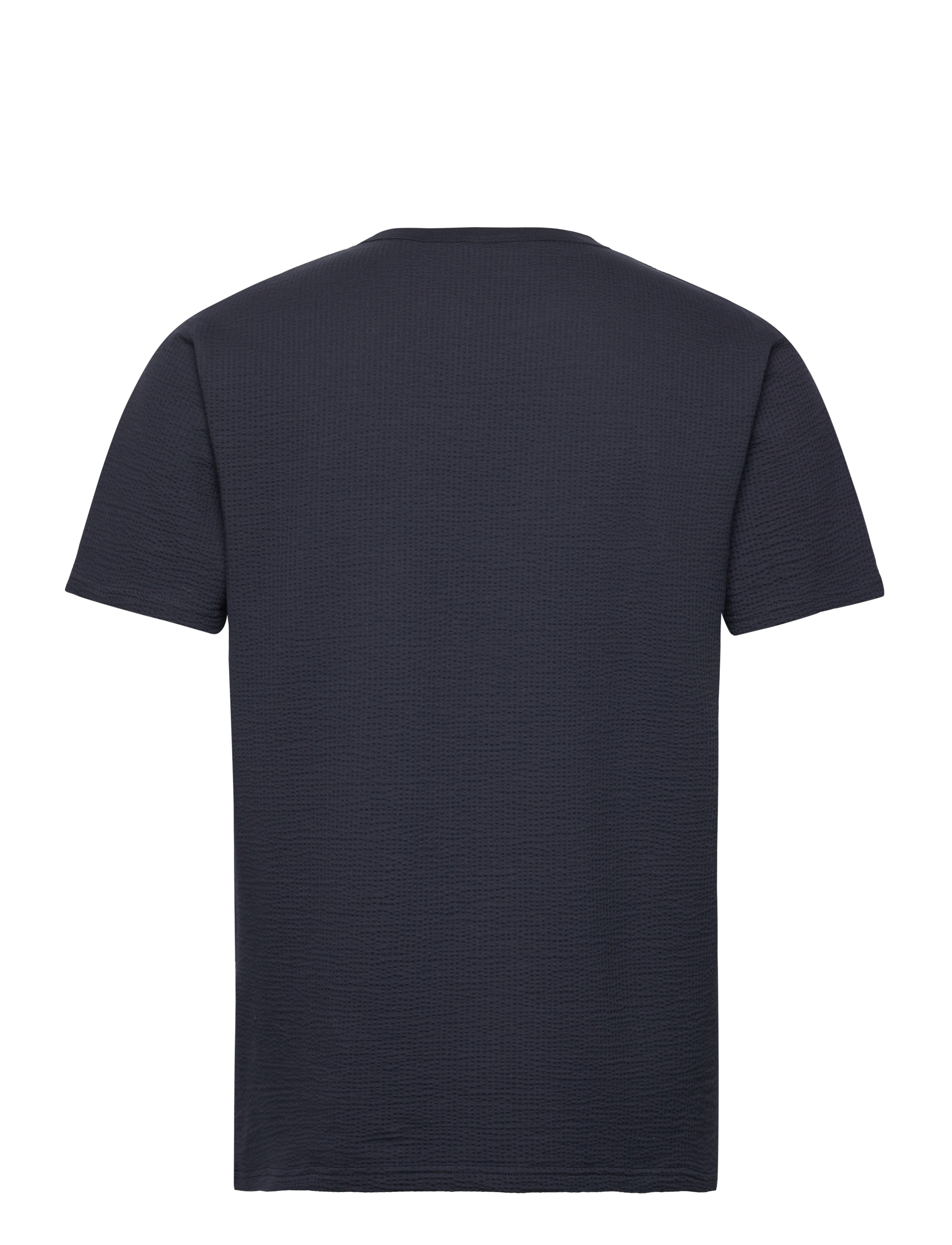 Selected - SLHSANDER SEERSUCKER SS O-NECK TEE - kortærmede t-shirts - sky captain - 2