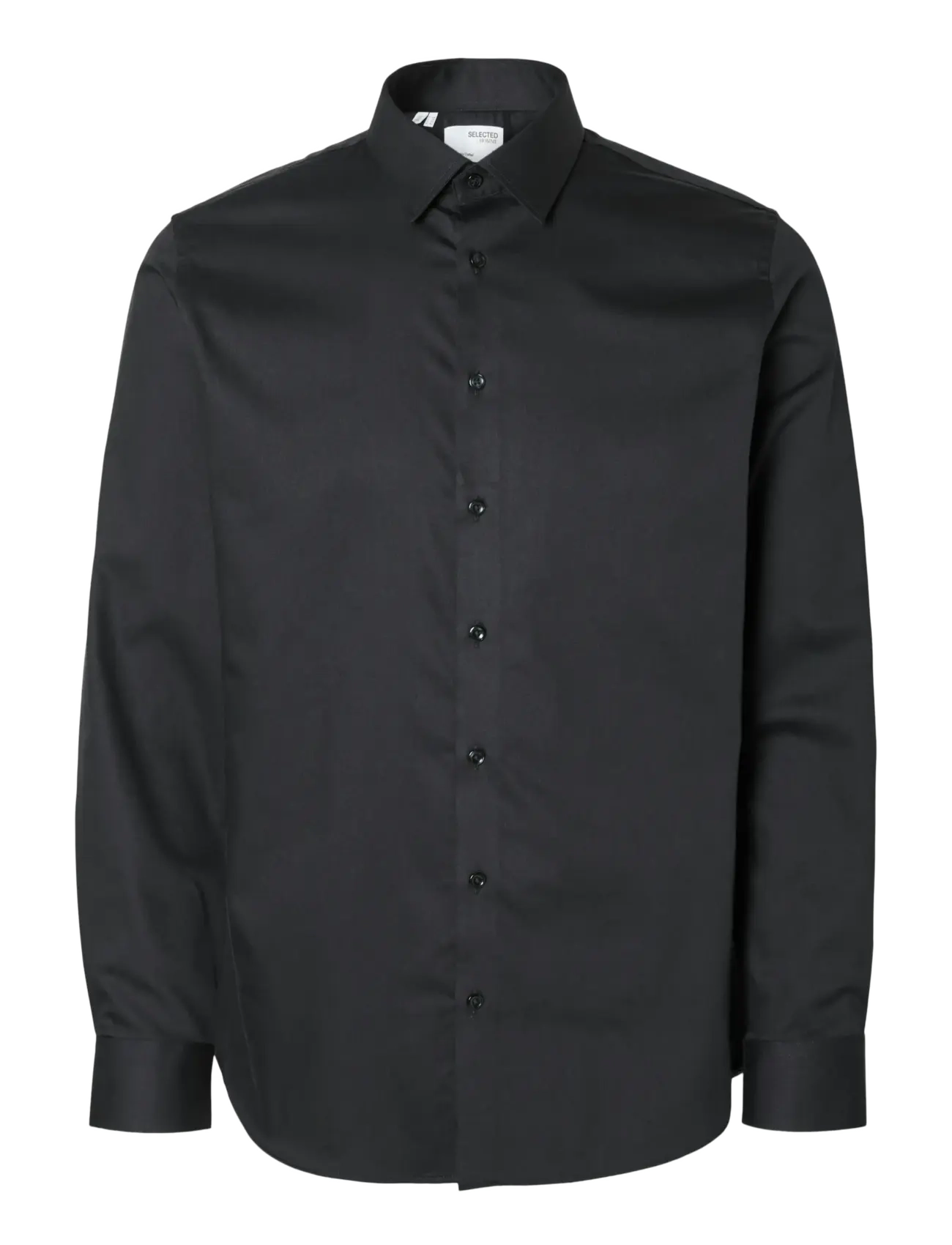 Selected SLMSLIMFILIP PERFORMANCE SHIRT LS NOOS - Selected - BLACK / black