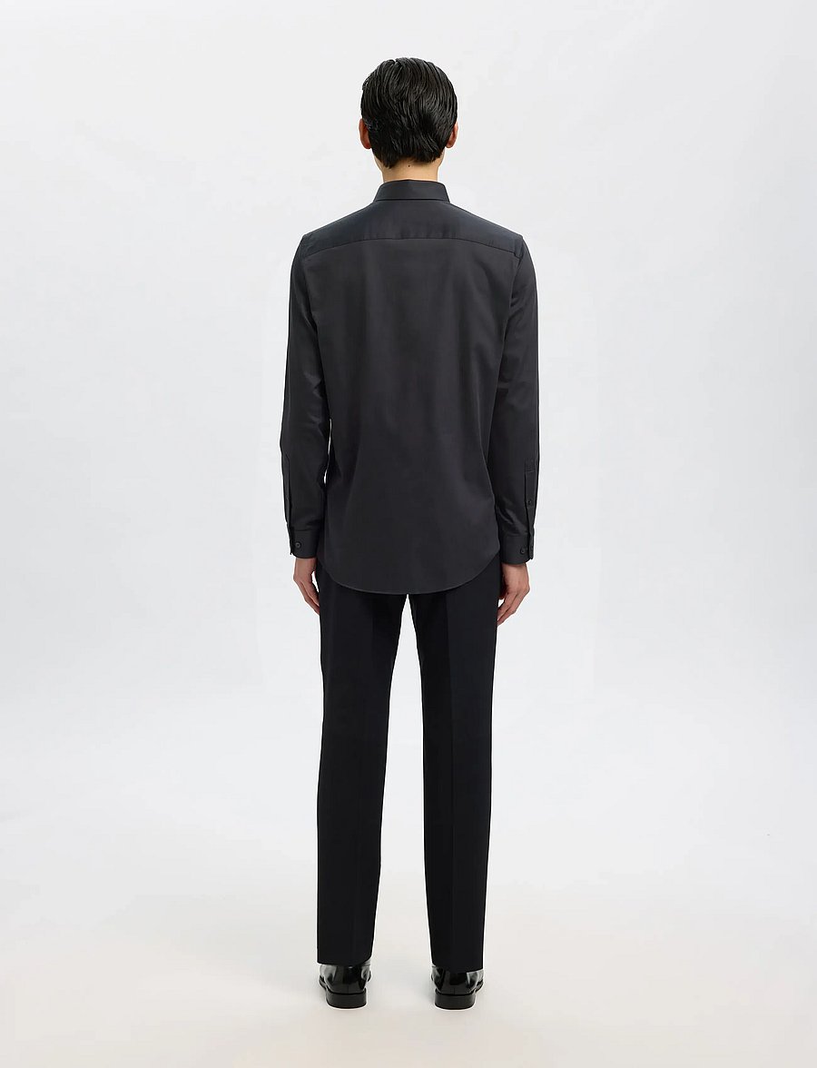 Selected - SLMFILIP-PERFORMANCE SLIM LS SHIRT NOOS - formelle hemden - black - 2