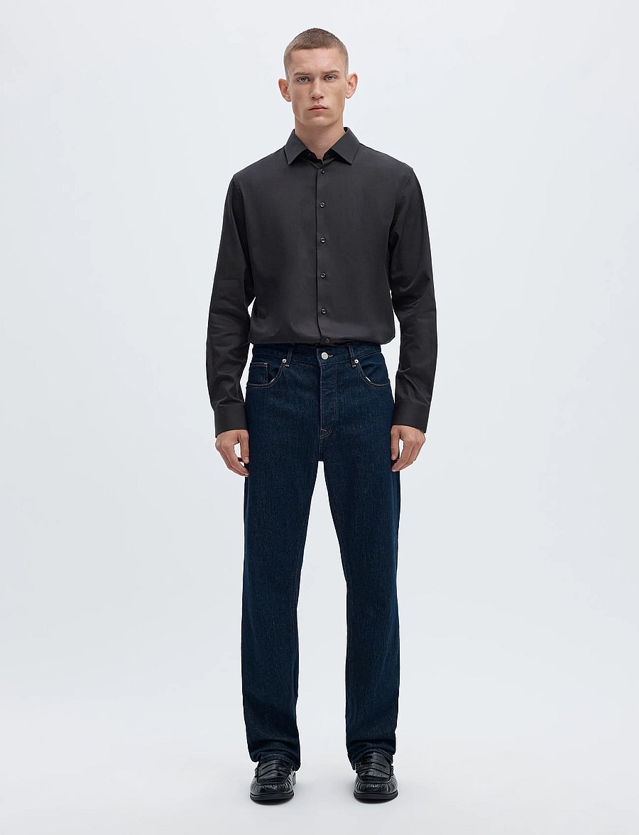 Selected - SLMFILIP-PERFORMANCE SLIM LS SHIRT NOOS - formelle hemden - black - 3