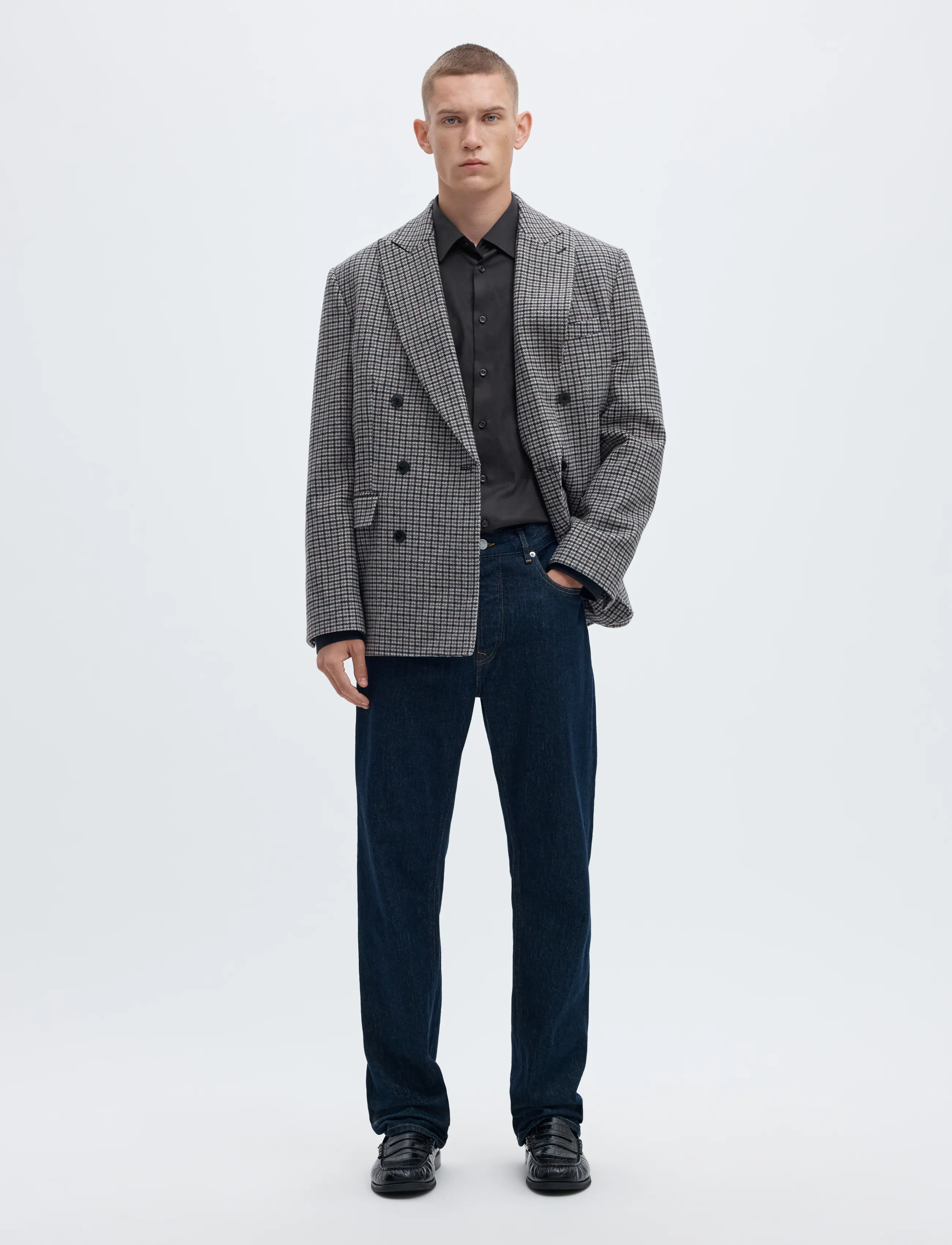 Selected - SLMFILIP-PERFORMANCE SLIM LS SHIRT NOOS - sügisene kokkuhoid - black - 5