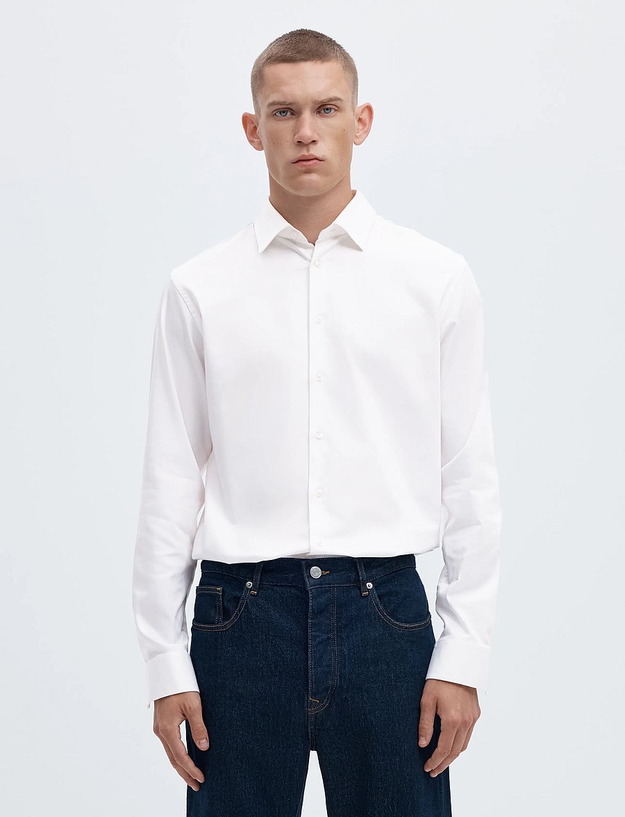 Selected - SLMFILIP-PERFORMANCE SLIM LS SHIRT NOOS - formelle hemden - bright white - 0