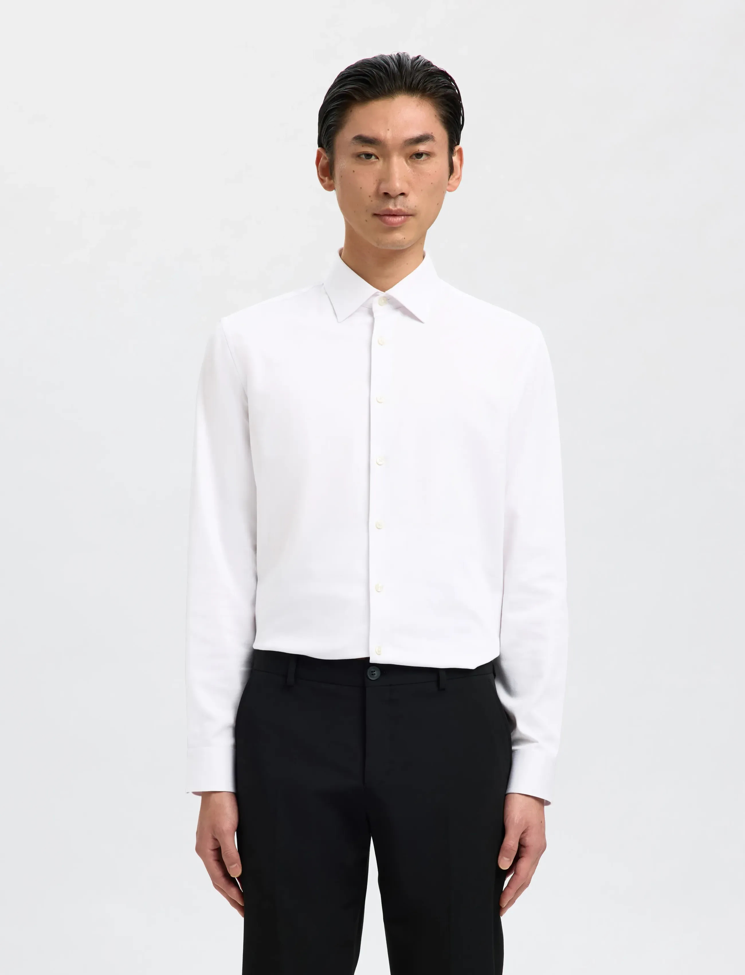 Selected SLMSLIMFILIP PERFORMANCE SHIRT LS NOOS - Formelle skjorter - BRIGHT WHITE / white