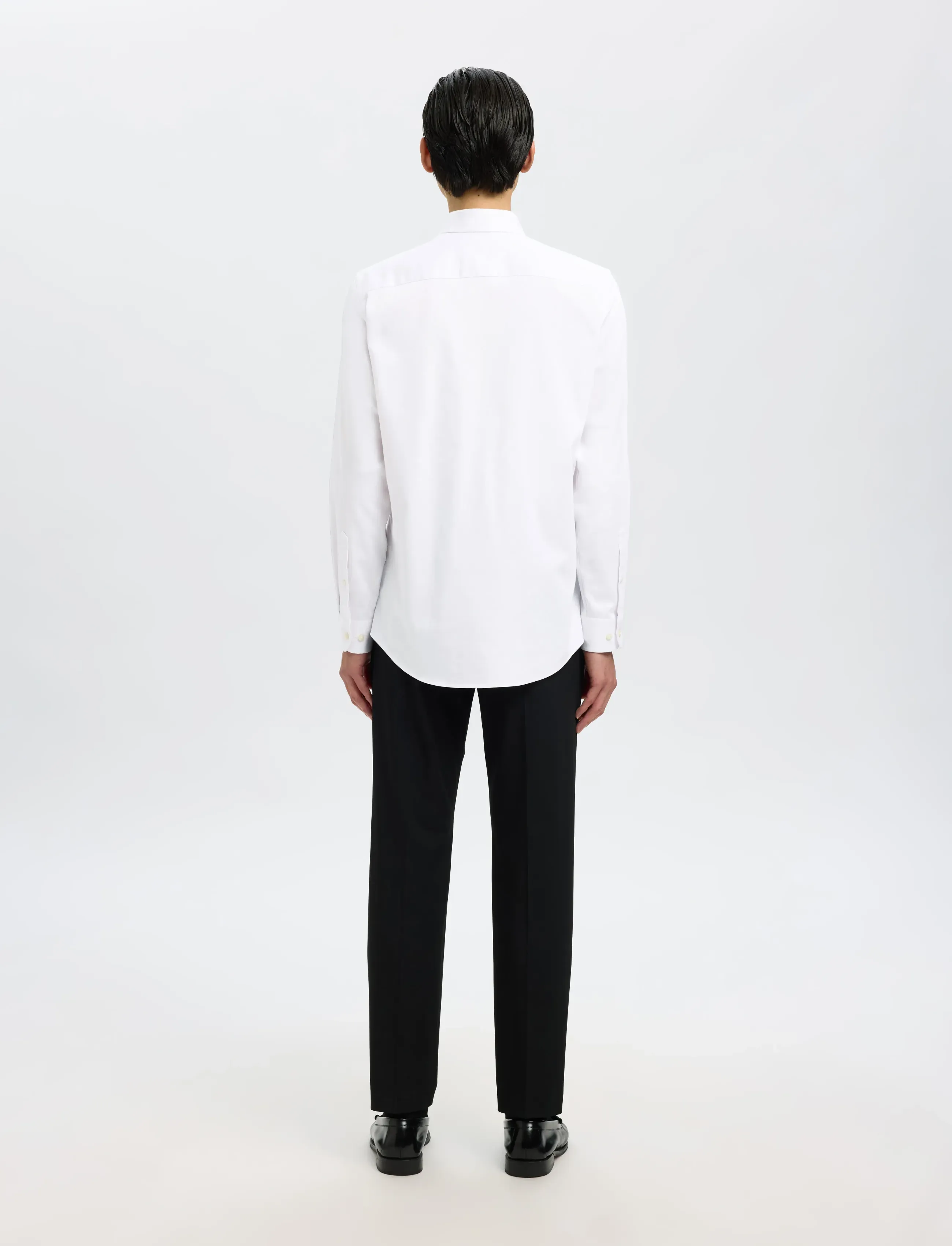 Selected - SLMFILIP-PERFORMANCE SLIM LS SHIRT NOOS - proginiai marškiniai - bright white - 2