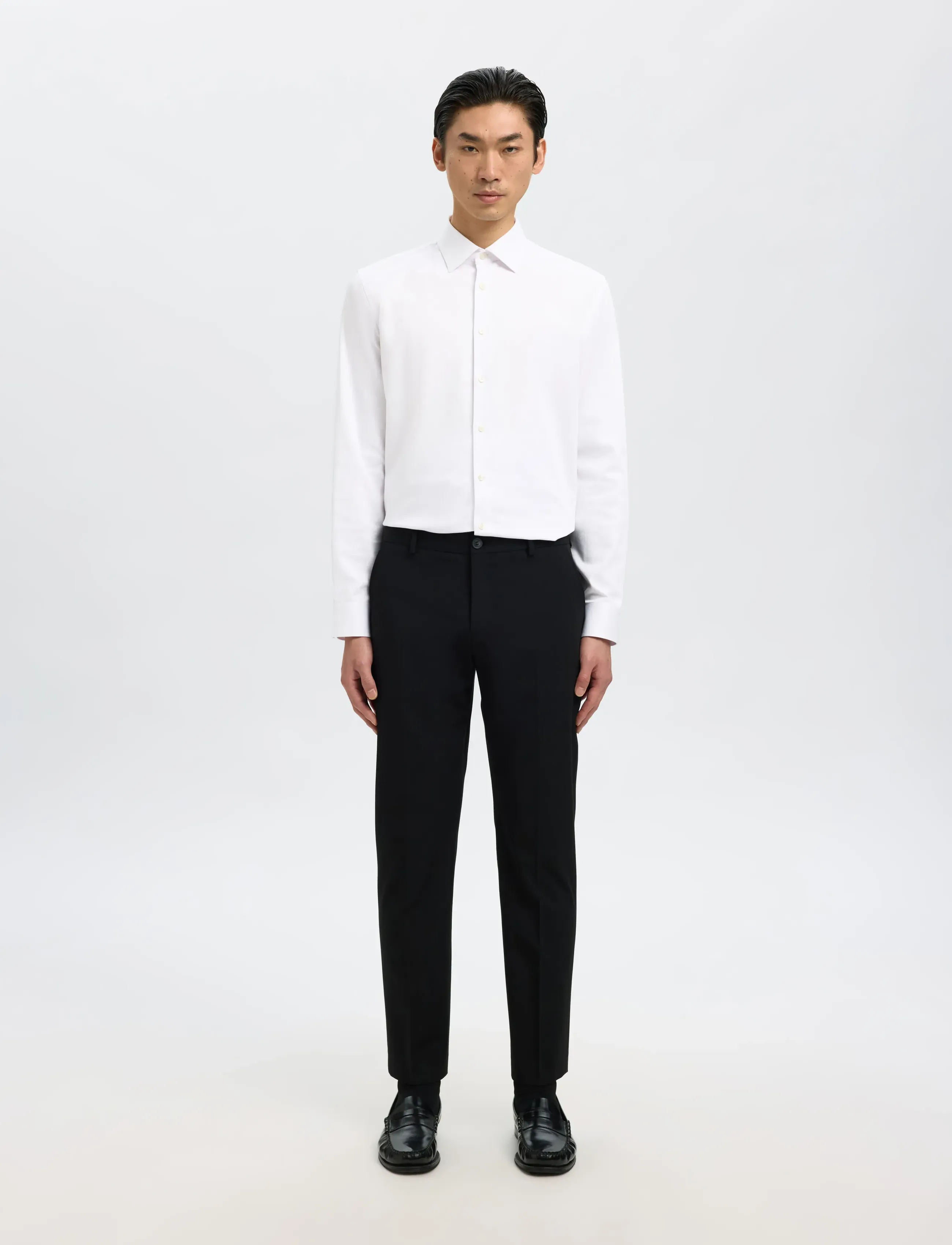 Selected - SLMSLIMFILIP PERFORMANCE SHIRT LS NOOS - formelle hemden - bright white - 3