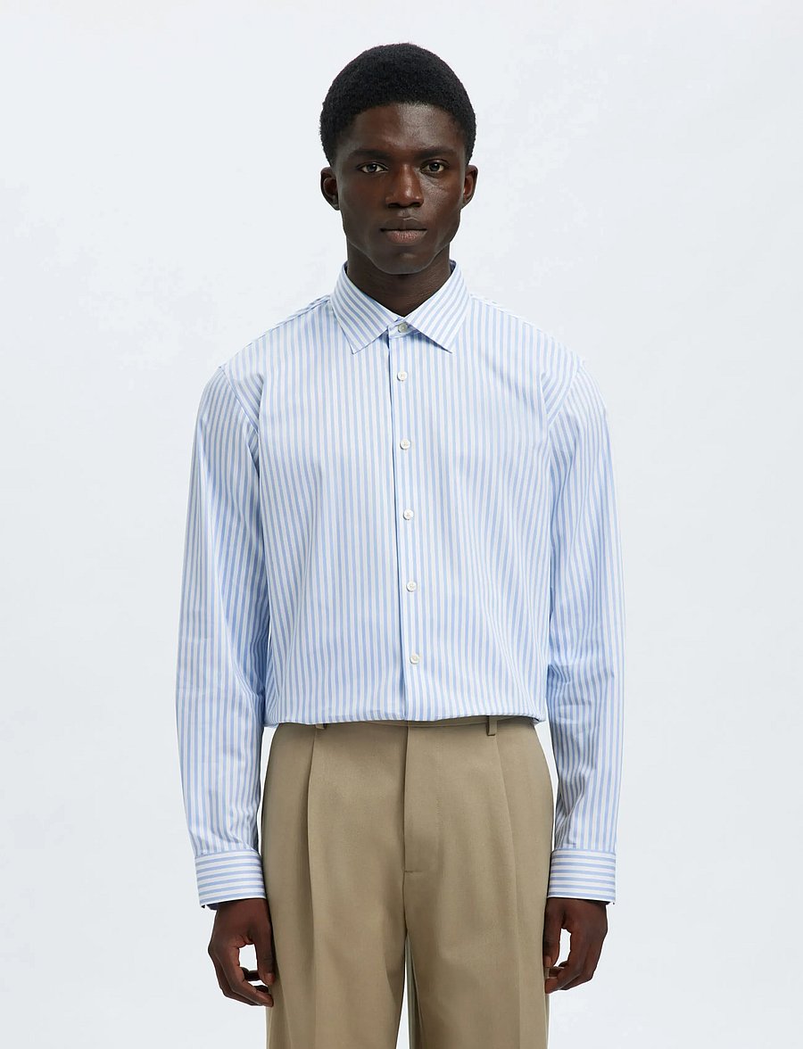 Selected - SLMFILIP-PERFORMANCE SLIM LS SHIRT NOOS - formelle hemden - bright white - 0