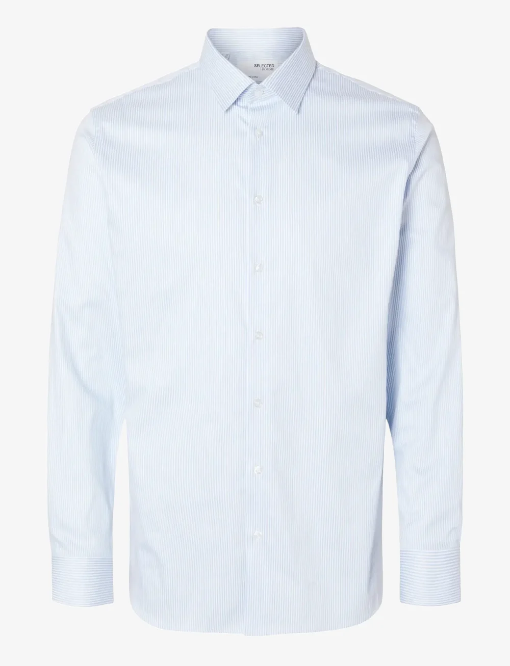 Selected - SLHSLIM-PERFORMANCE SHIRT LS NOOS - randiga skjortor - cashmere blue - 1