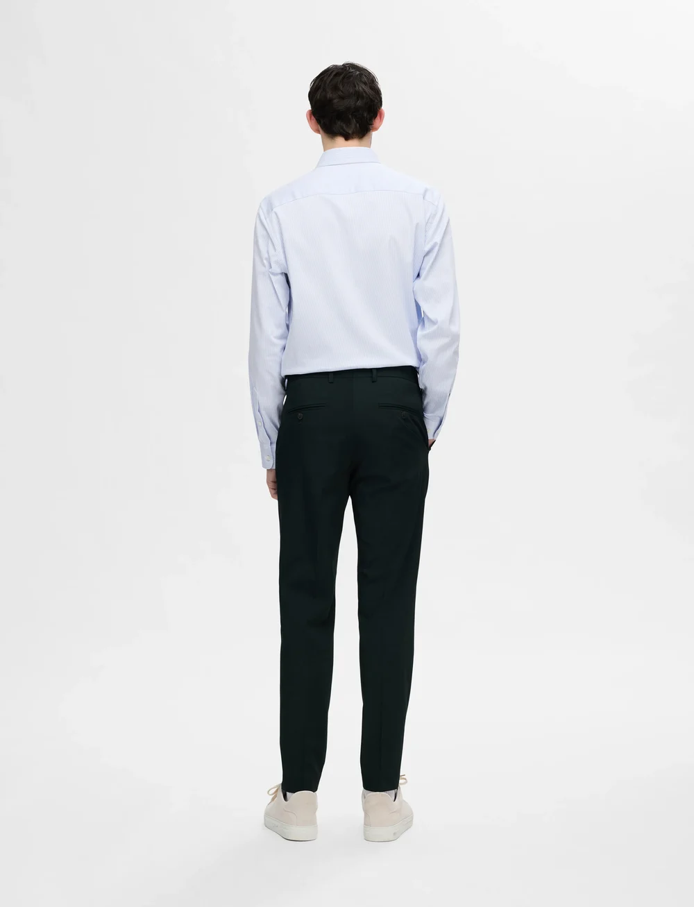 Selected - SLHSLIM-PERFORMANCE SHIRT LS NOOS - randiga skjortor - cashmere blue - 2