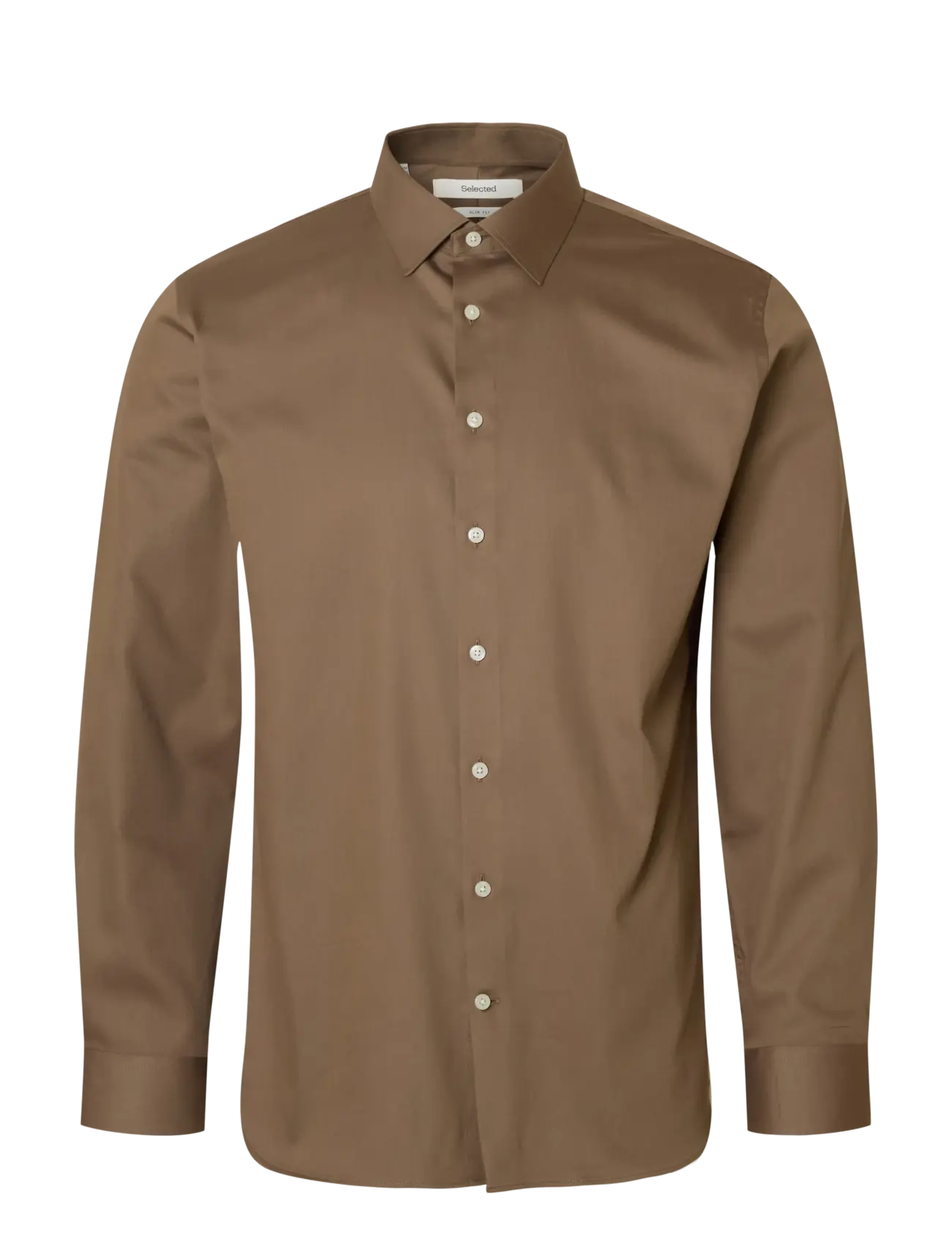 Selected SLMSLIMFILIP PERFORMANCE SHIRT LS NOOS - Business skjorter - CHOCOLATE CHIP / brown