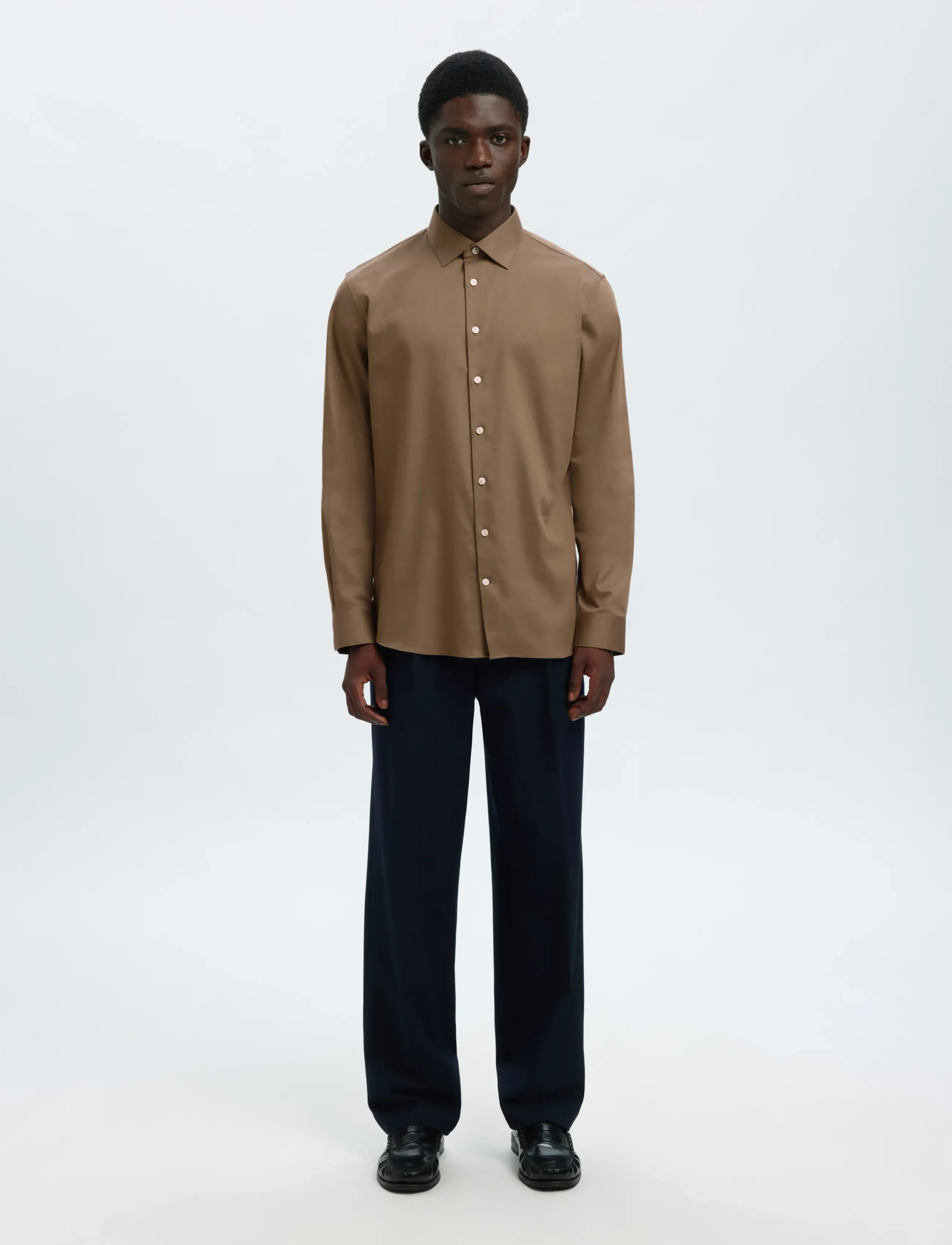 Selected - SLMFILIP-PERFORMANCE SLIM LS SHIRT NOOS - formelle hemden - chocolate chip - 3