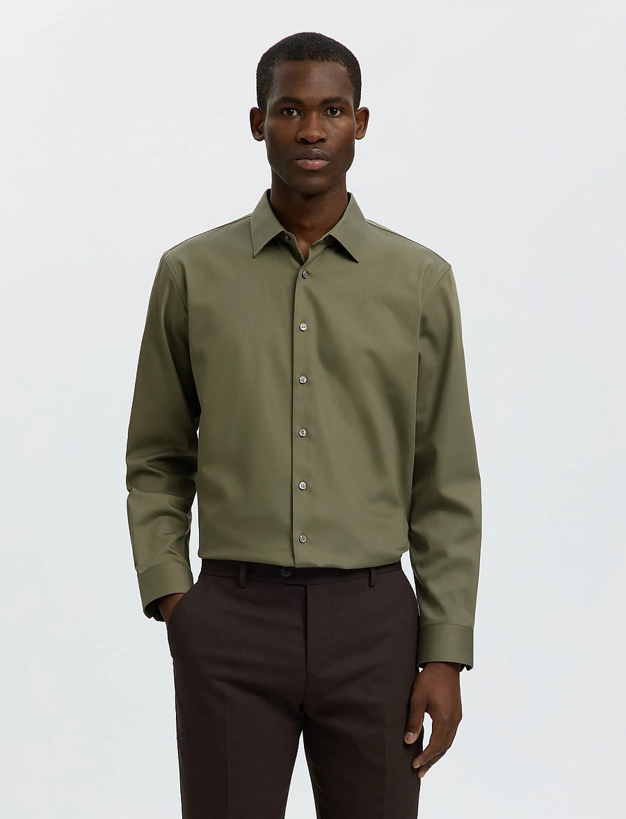 Selected - SLMFILIP-PERFORMANCE SLIM LS SHIRT NOOS - formelle hemden - kalamata - 0