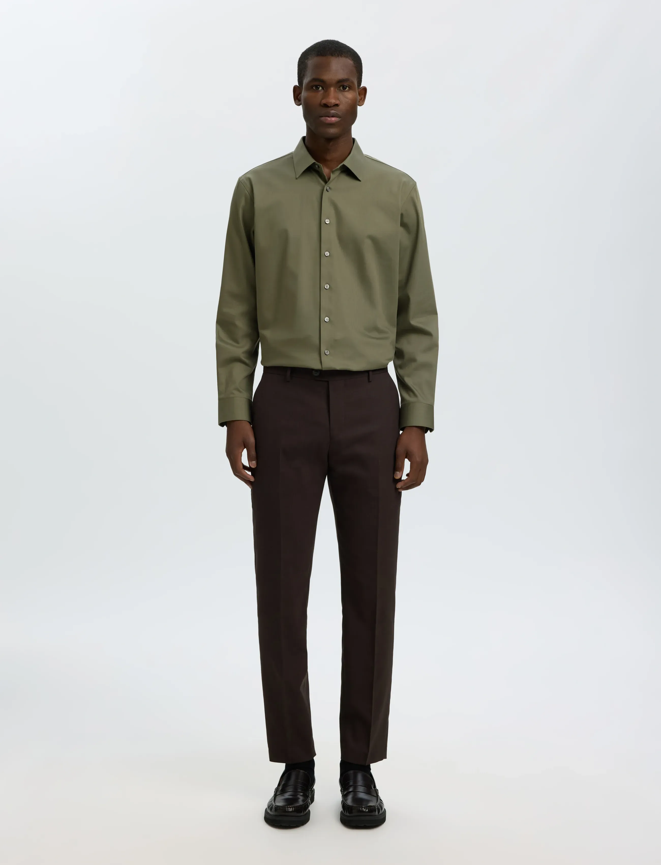 Selected - SLMFILIP-PERFORMANCE SLIM LS SHIRT NOOS - formelle hemden - kalamata - 3