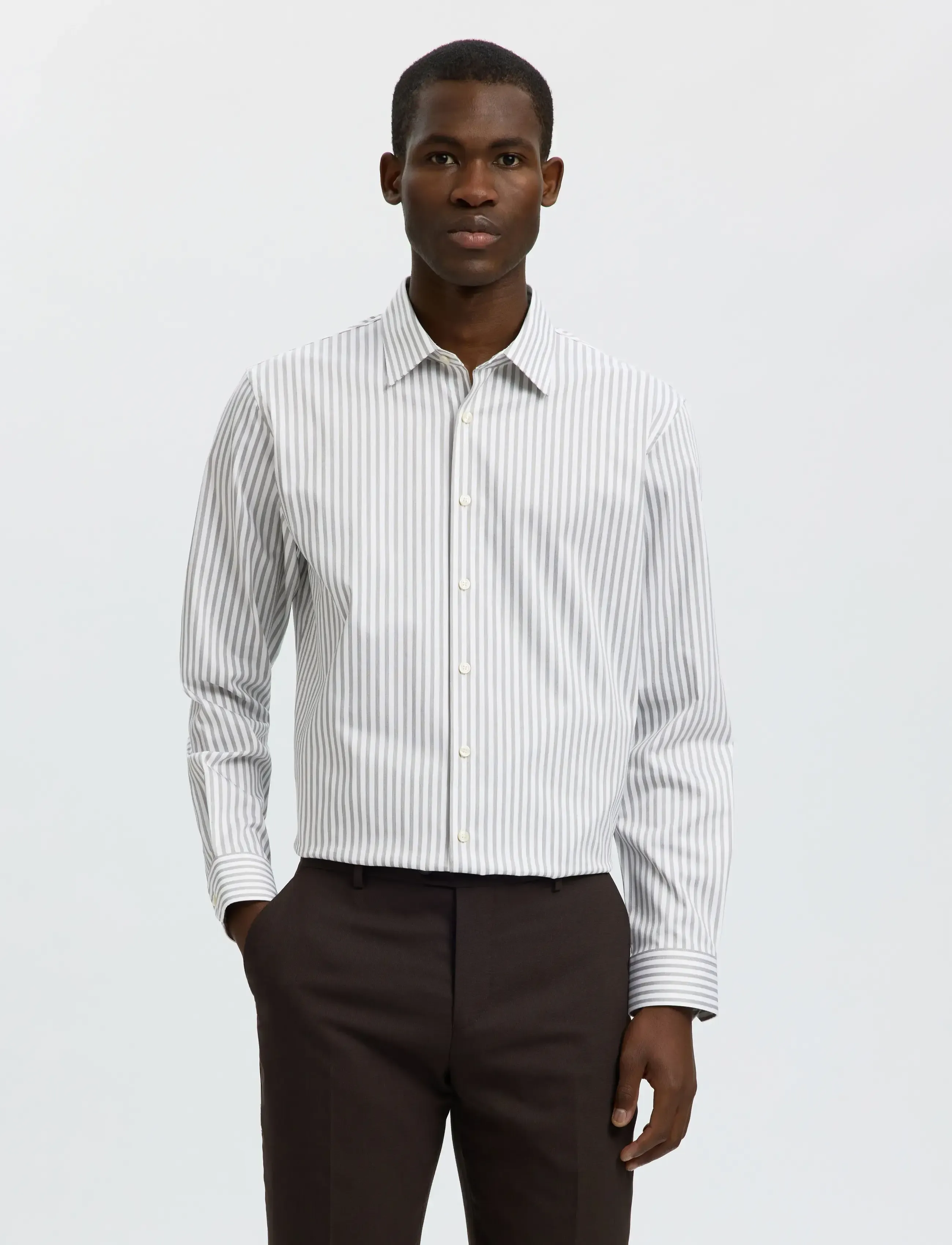 Selected Slmfilip-Performance Slim Ls Shirt Noos, M, Shirts, Weiß - Business, Männerswear