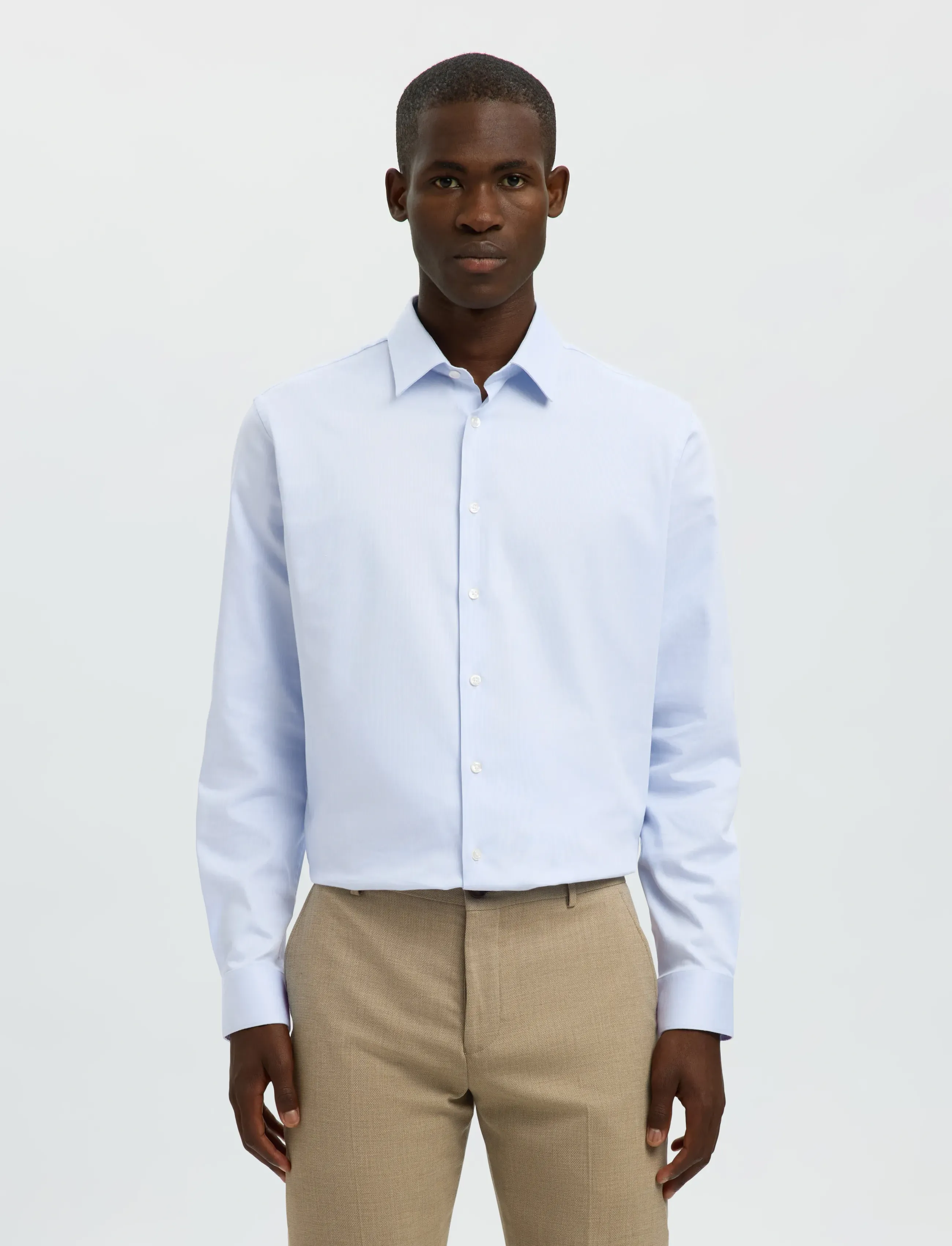 Selected SLMSLIMFILIP PERFORMANCE SHIRT LS NOOS - Skjorter - LIGHT BLUE / blue