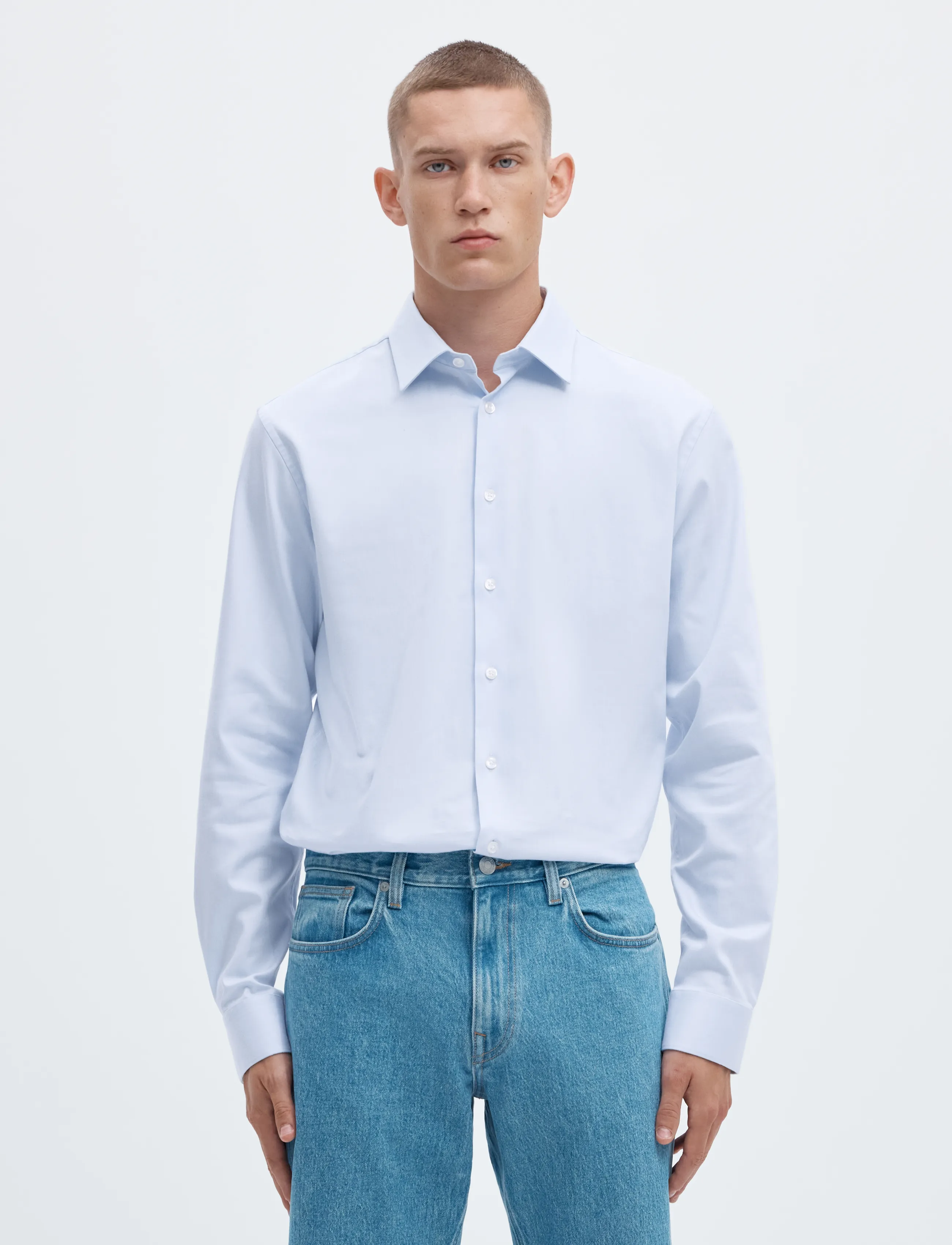 Selected SLHSLIM-PERFORMANCE SHIRT LS NOOS - Kläder - LIGHT BLUE / blue