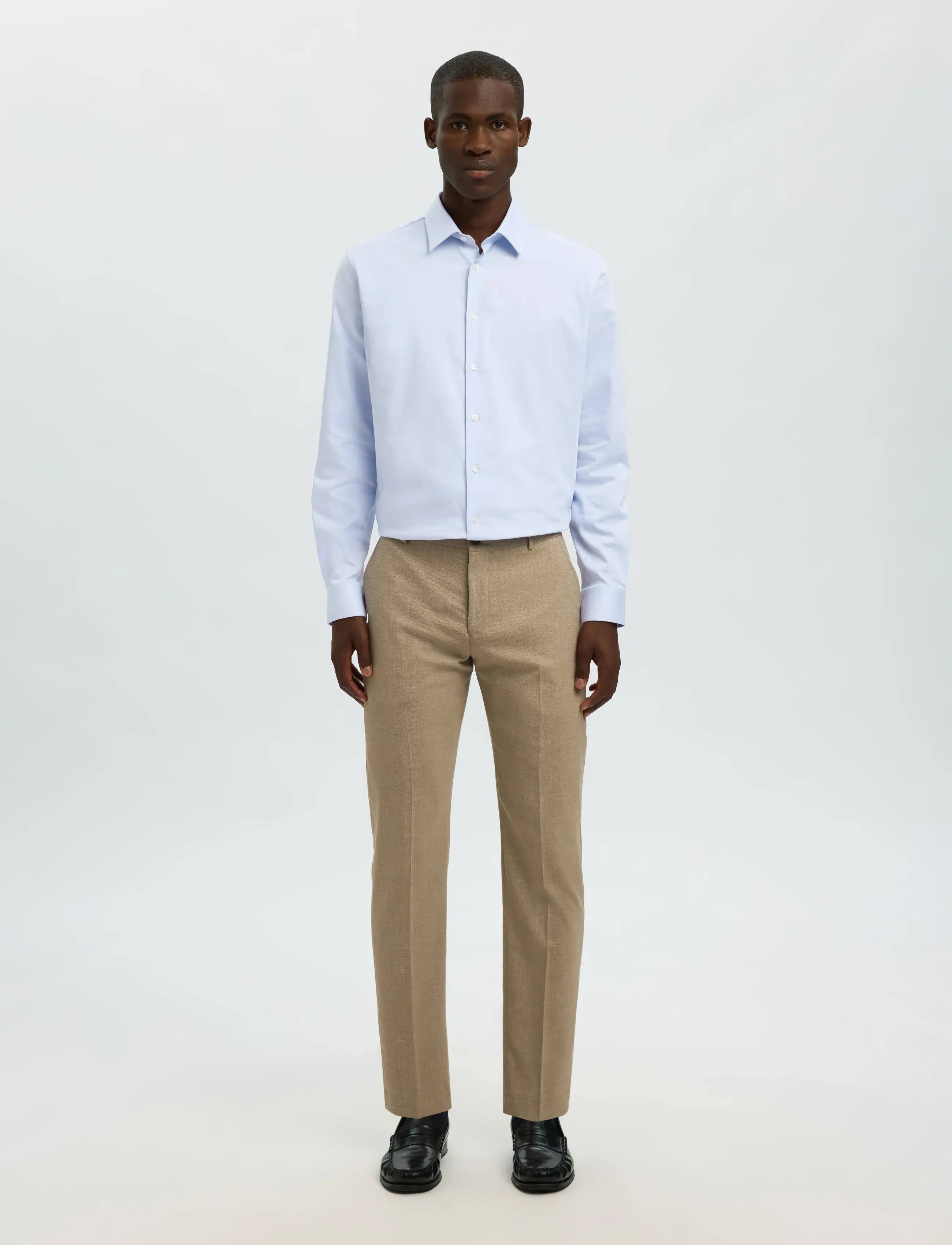 Selected - SLMFILIP-PERFORMANCE SLIM LS SHIRT NOOS - formelle hemden - light blue - 3
