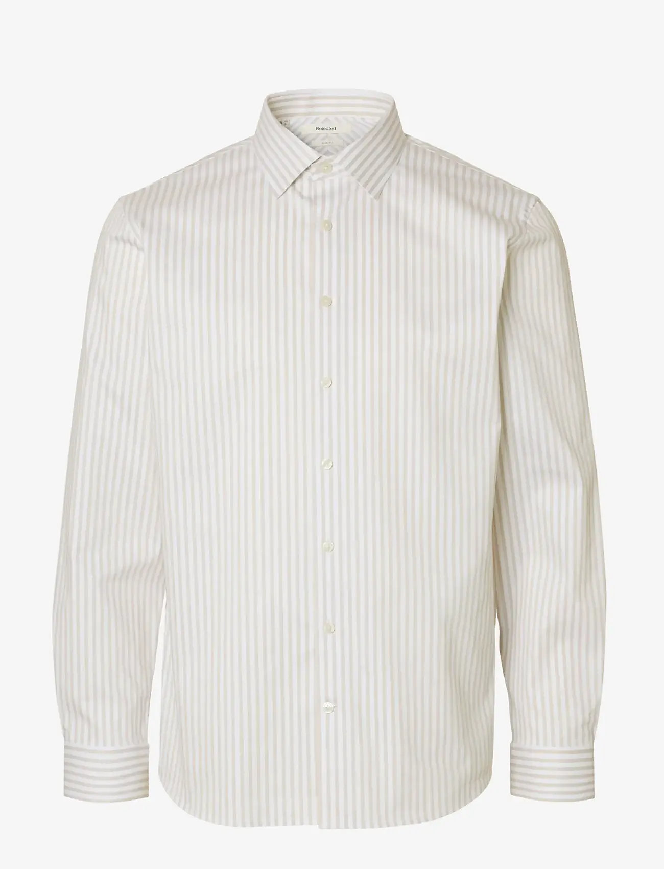Selected - SLMSLIMFILIP PERFORMANCE SHIRT LS NOOS - formelle skjorter - sand - 1
