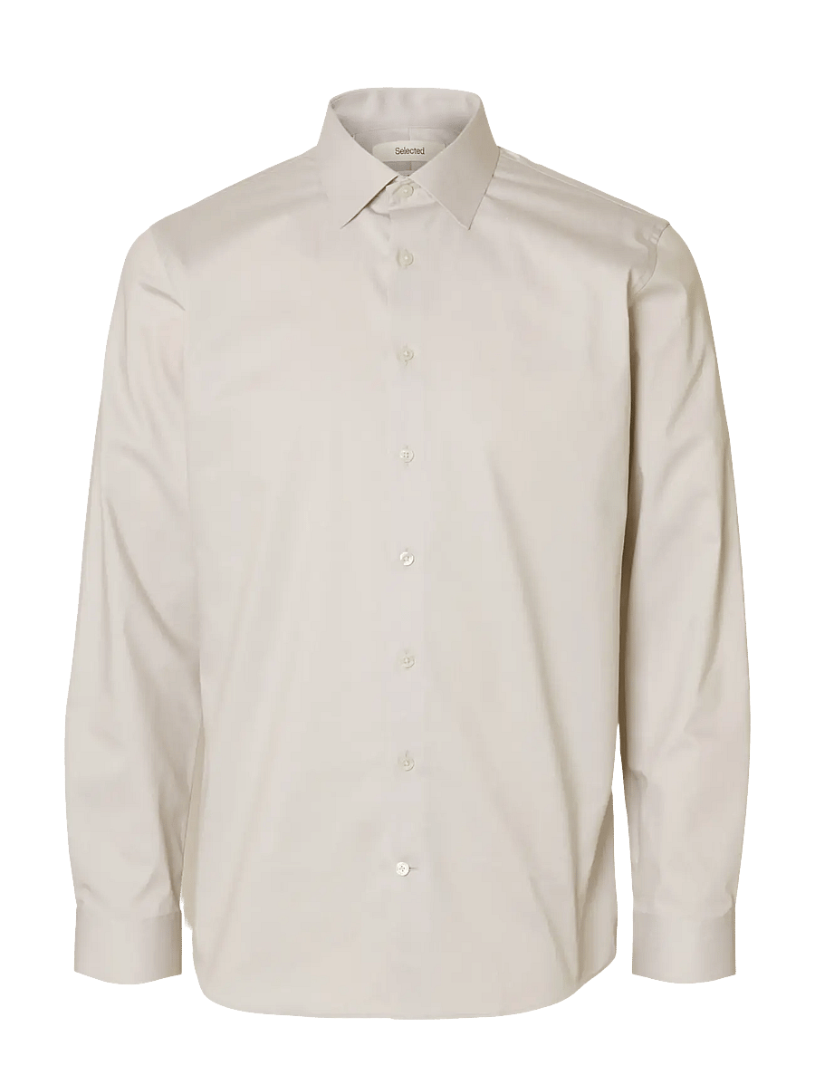 Selected - SLMFILIP-PERFORMANCE SLIM LS SHIRT NOOS - formelle hemden - sand - 1