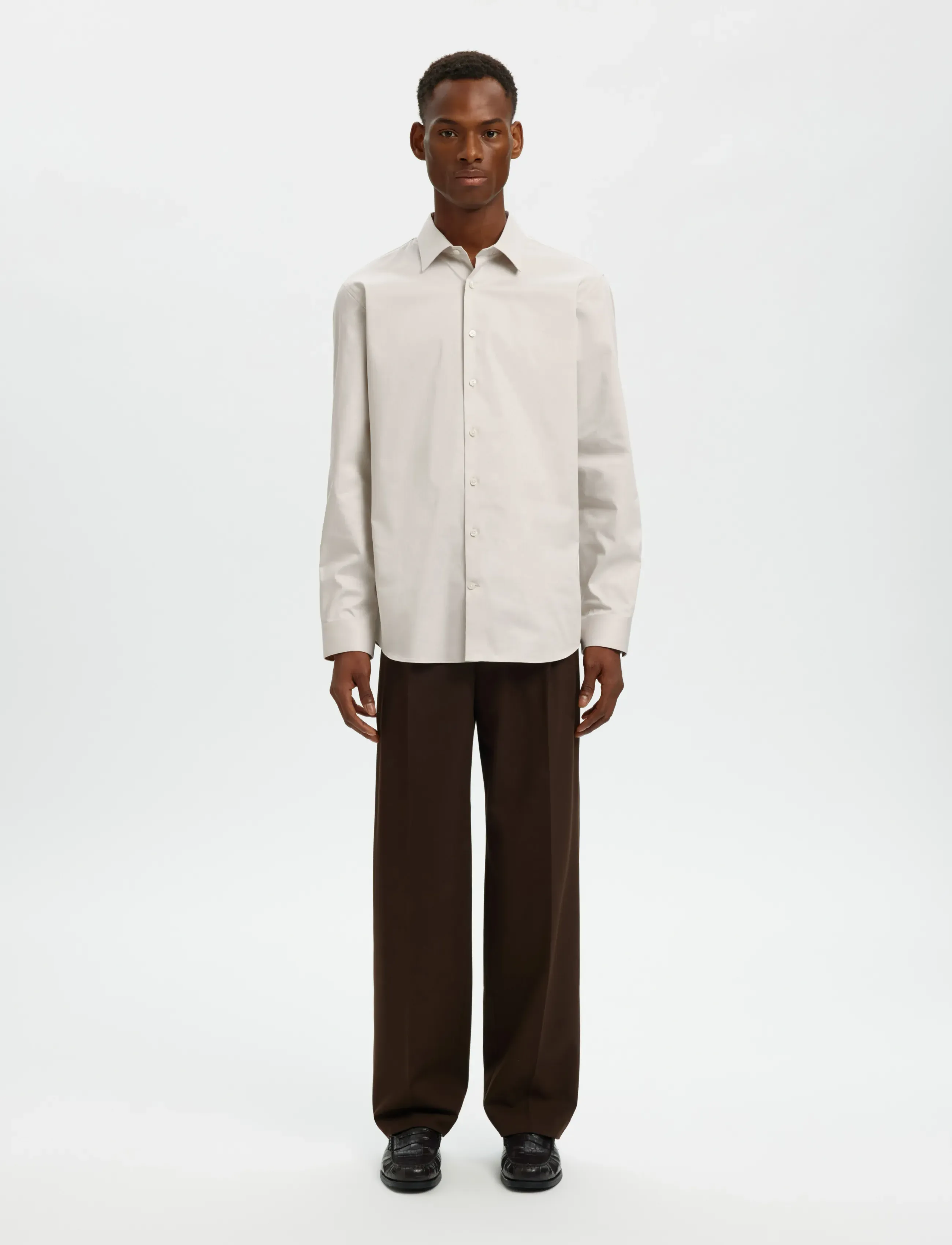 Selected - SLMFILIP-PERFORMANCE SLIM LS SHIRT NOOS - formelle hemden - sand - 3