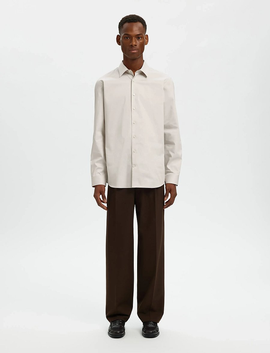 Selected - SLMFILIP-PERFORMANCE SLIM LS SHIRT NOOS - formelle hemden - sand - 3