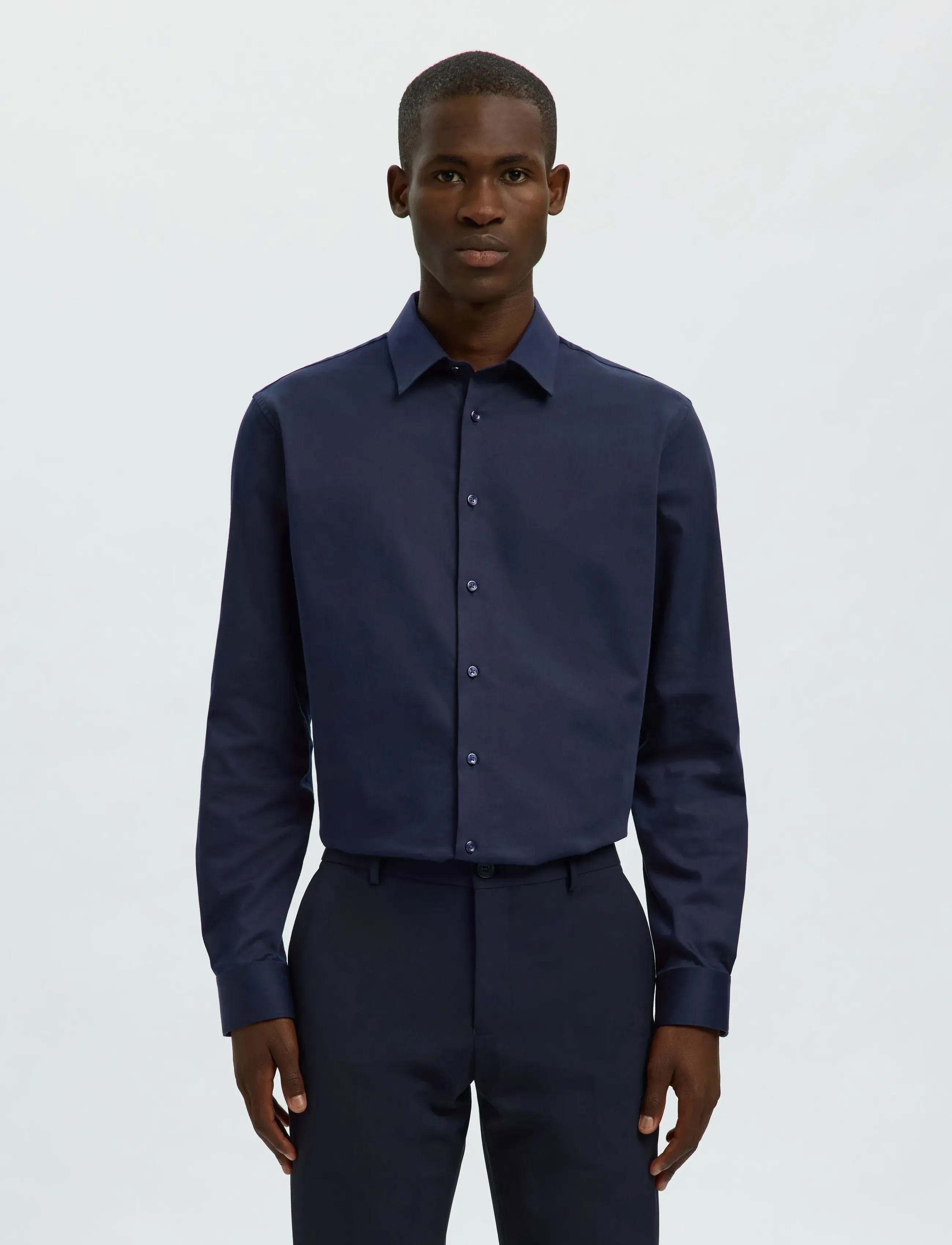 Selected SLMSLIMFILIP PERFORMANCE SHIRT LS NOOS - Skjorter - SKY CAPTAIN / navy