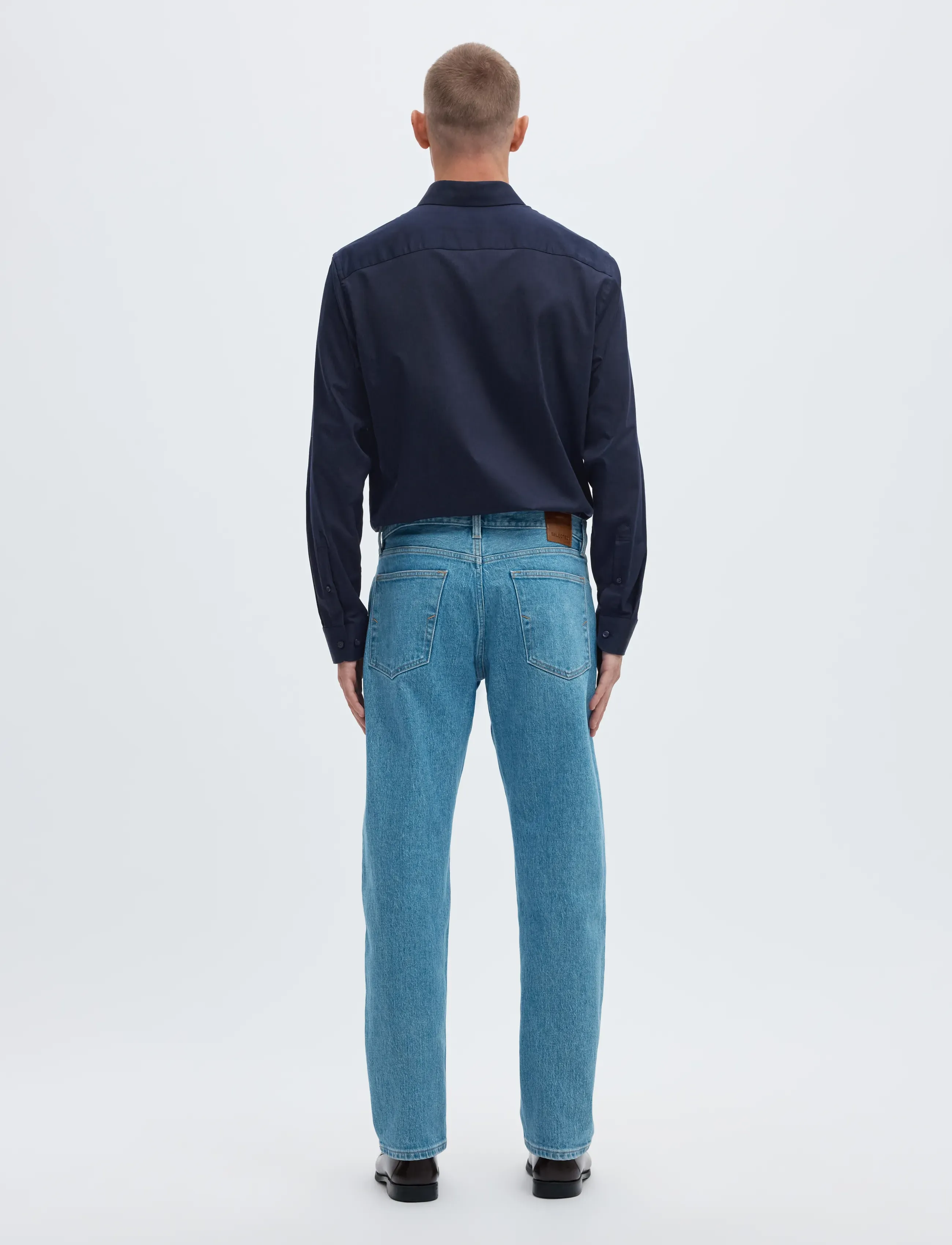 Selected - SLMFILIP-PERFORMANCE SLIM LS SHIRT NOOS - formal shirts - sky captain - 2