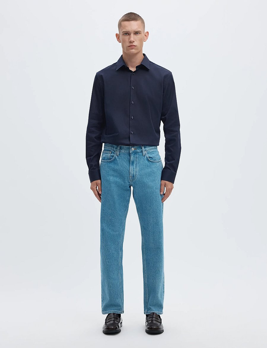 Selected - SLMFILIP-PERFORMANCE SLIM LS SHIRT NOOS - formal shirts - sky captain - 3