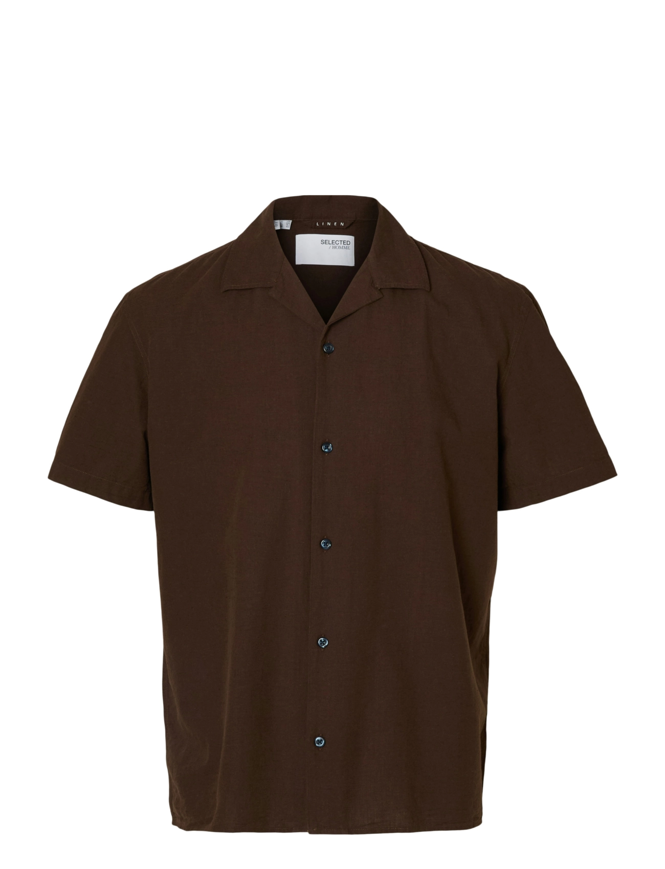 Selected SLHRELAXSUN SHIRT SS RESORT - Selected - COFFEE BEAN / brown