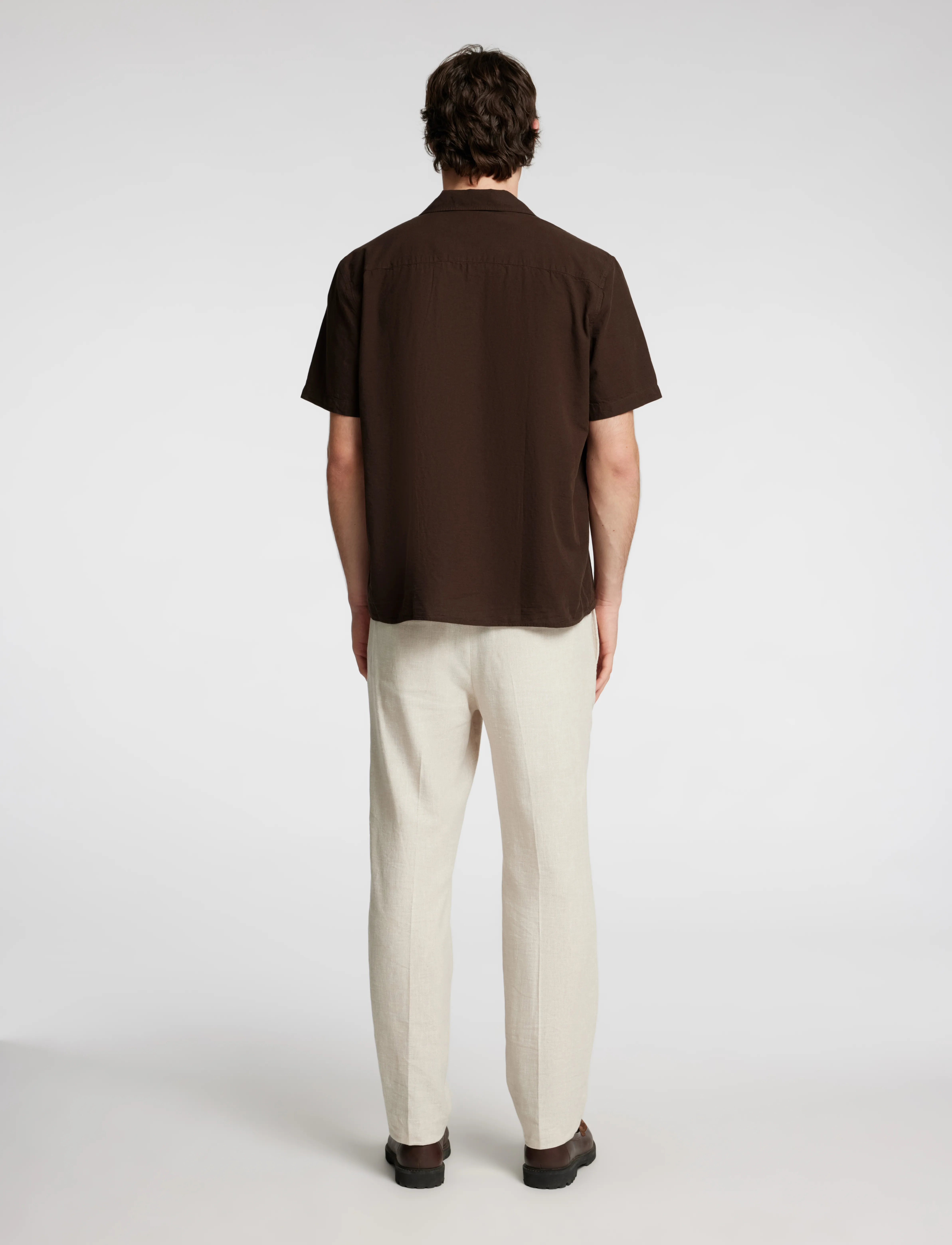 Selected - SLHRELAXSUN SHIRT SS RESORT - hørskjorter - coffee bean - 2