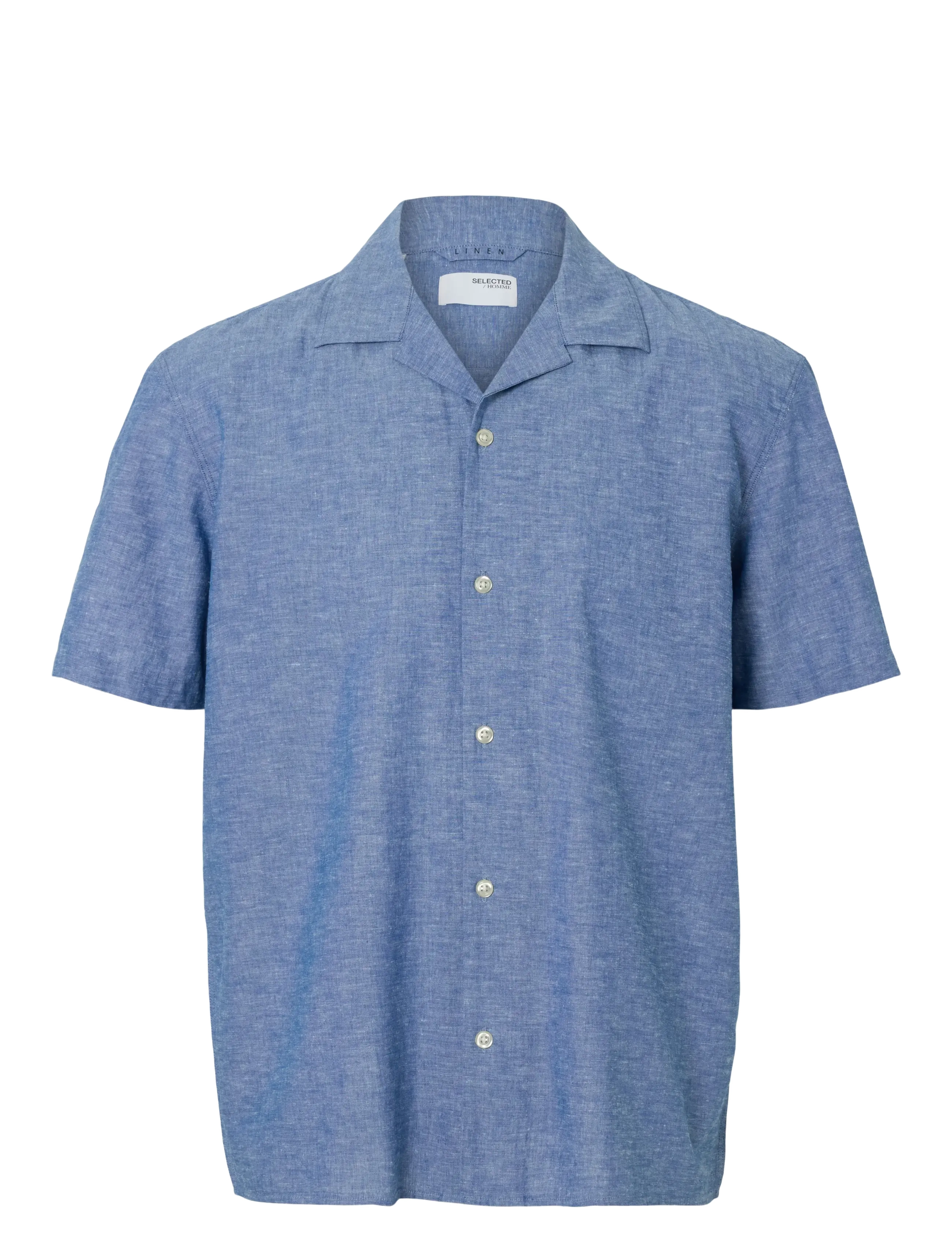 Selected SLHRELAXSUN SHIRT SS RESORT - Klær - MEDIUM BLUE DENIM / blue