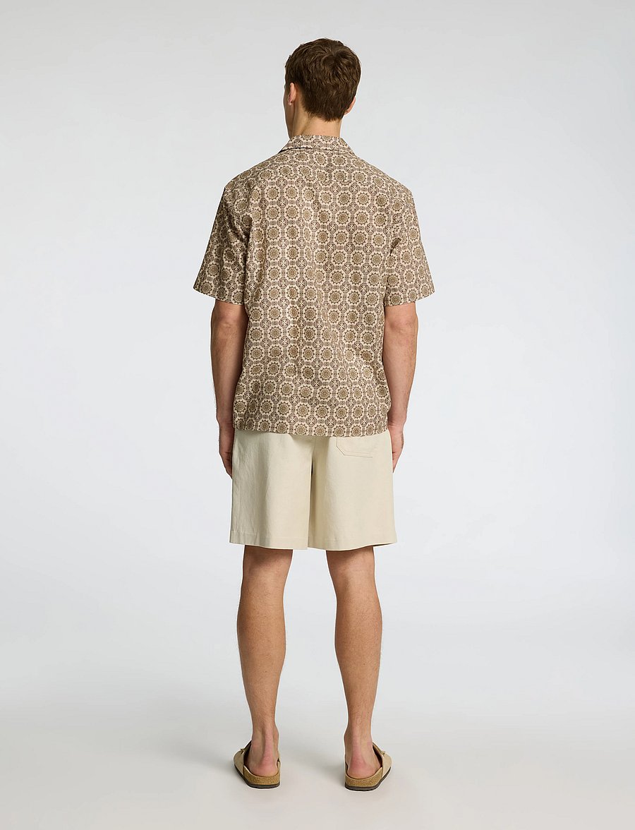 Selected - SLHRELAXSUN SHIRT SS RESORT - hørskjorter - oatmeal - 2