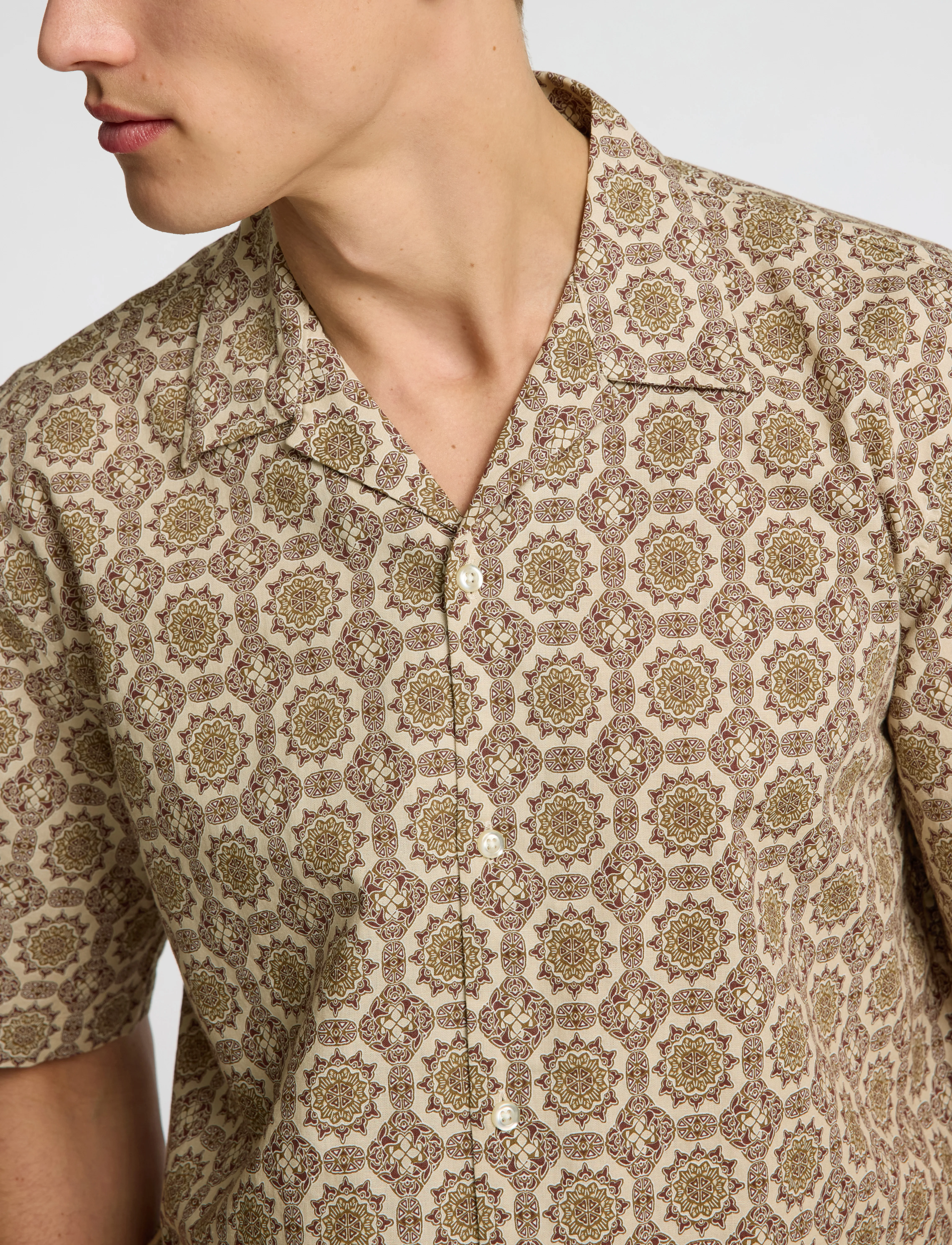 Selected - SLHRELAXSUN SHIRT SS RESORT - hørskjorter - oatmeal - 4