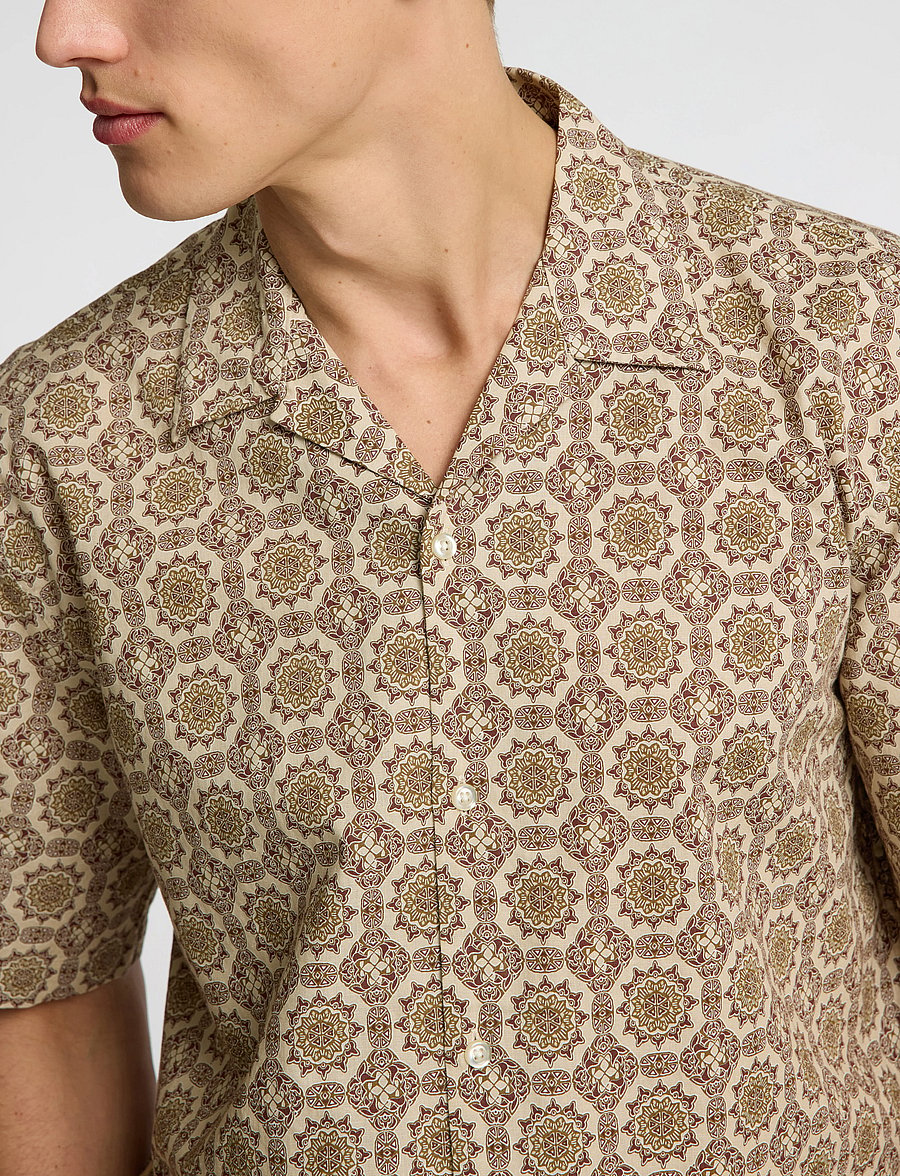 Selected - SLHRELAXSUN SHIRT SS RESORT - hørskjorter - oatmeal - 4