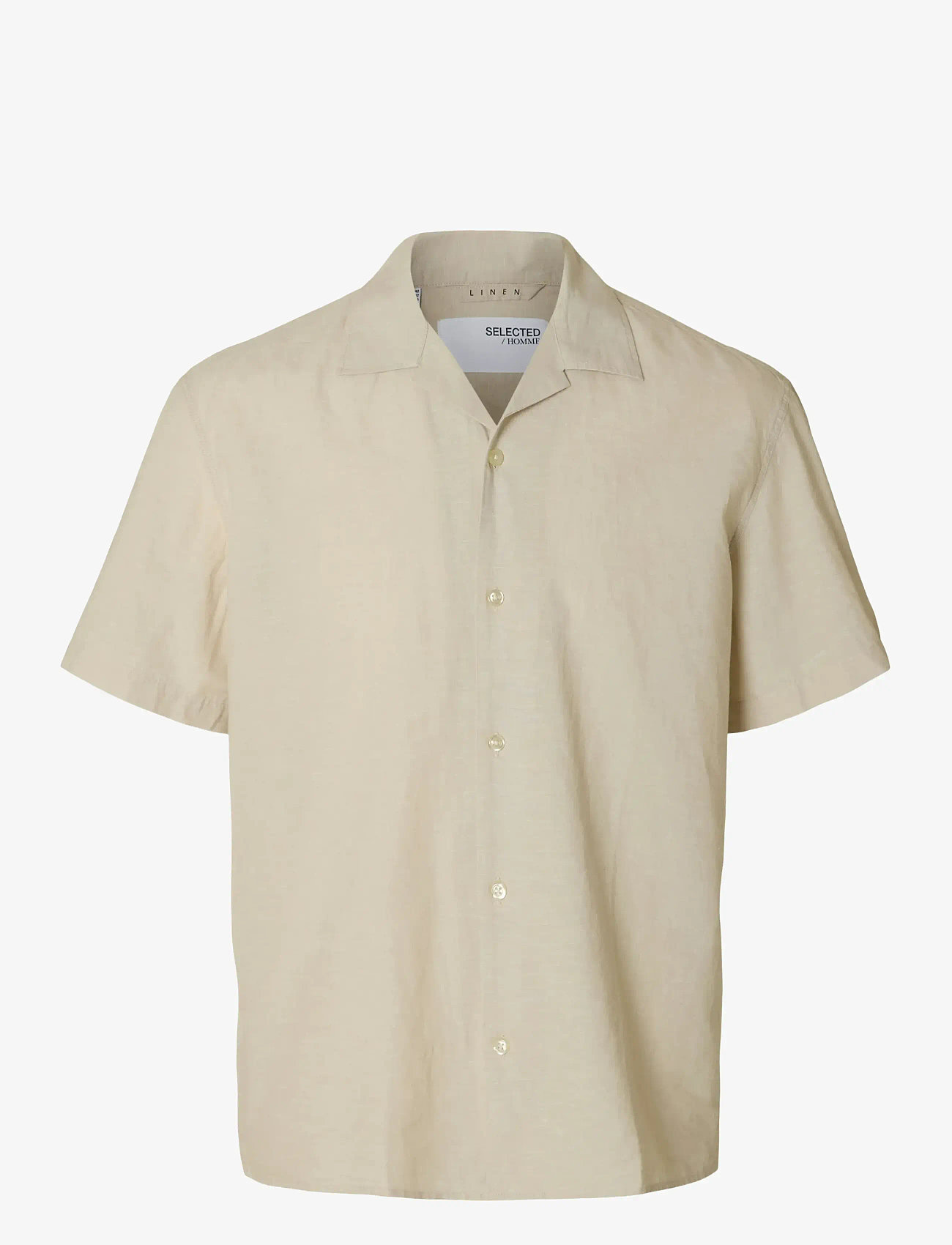 Selected - SLHRELAXSUN SHIRT SS RESORT - hørskjorter - pure cashmere - 1